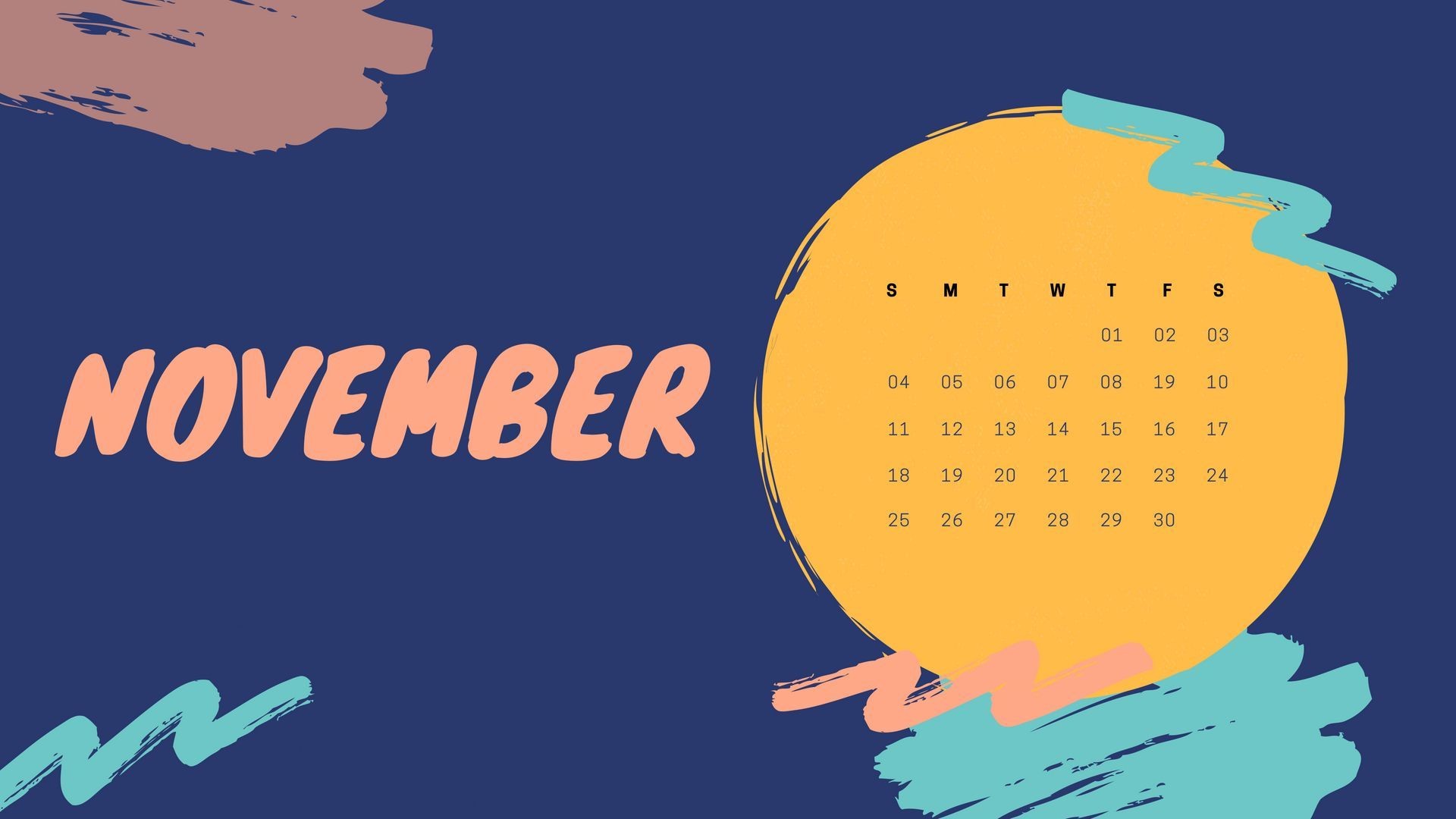 Desktop Wallpapers Calendar November