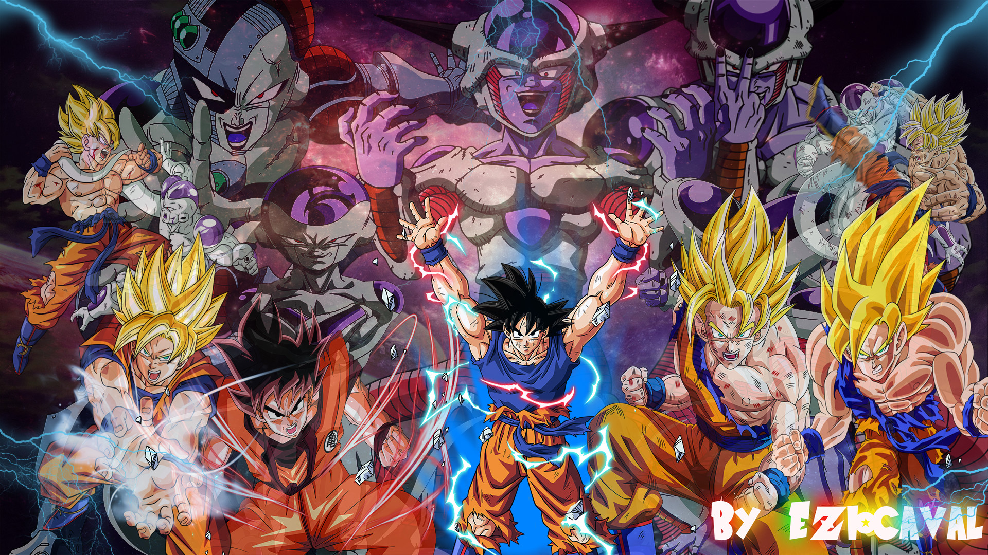 Lr Goku and Frieza Wallpaper  Download to your mobile from PHONEKY