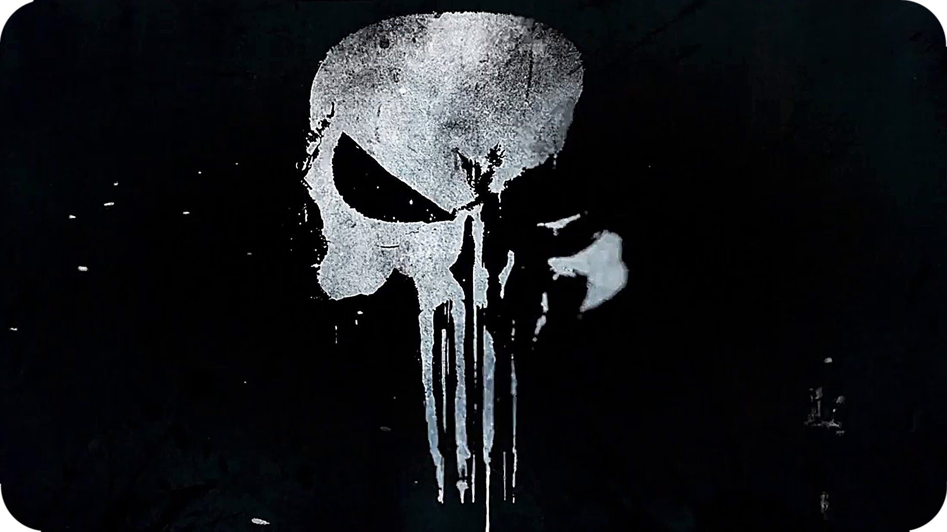 The Punisher logo Wallpaper 4K, White background