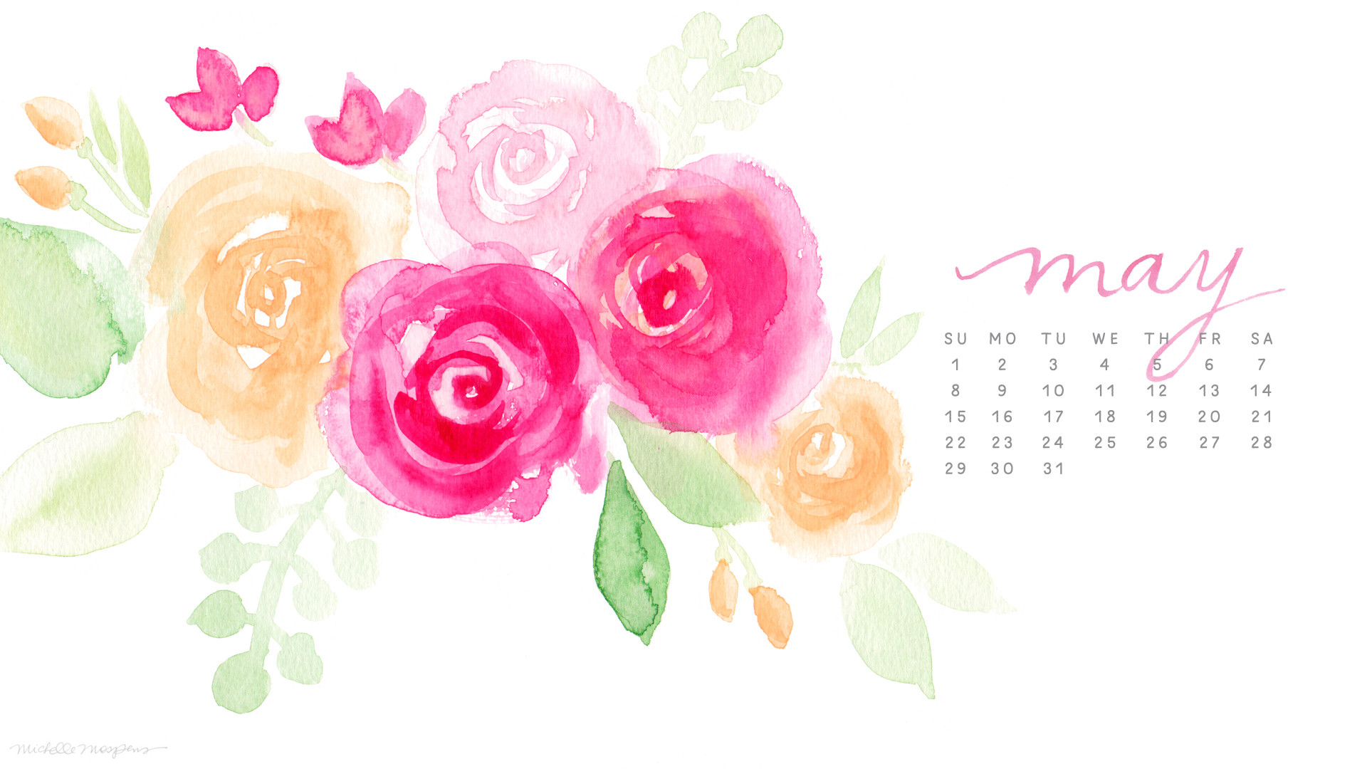May Desktop Calendar Wallpaper  EntheosWeb