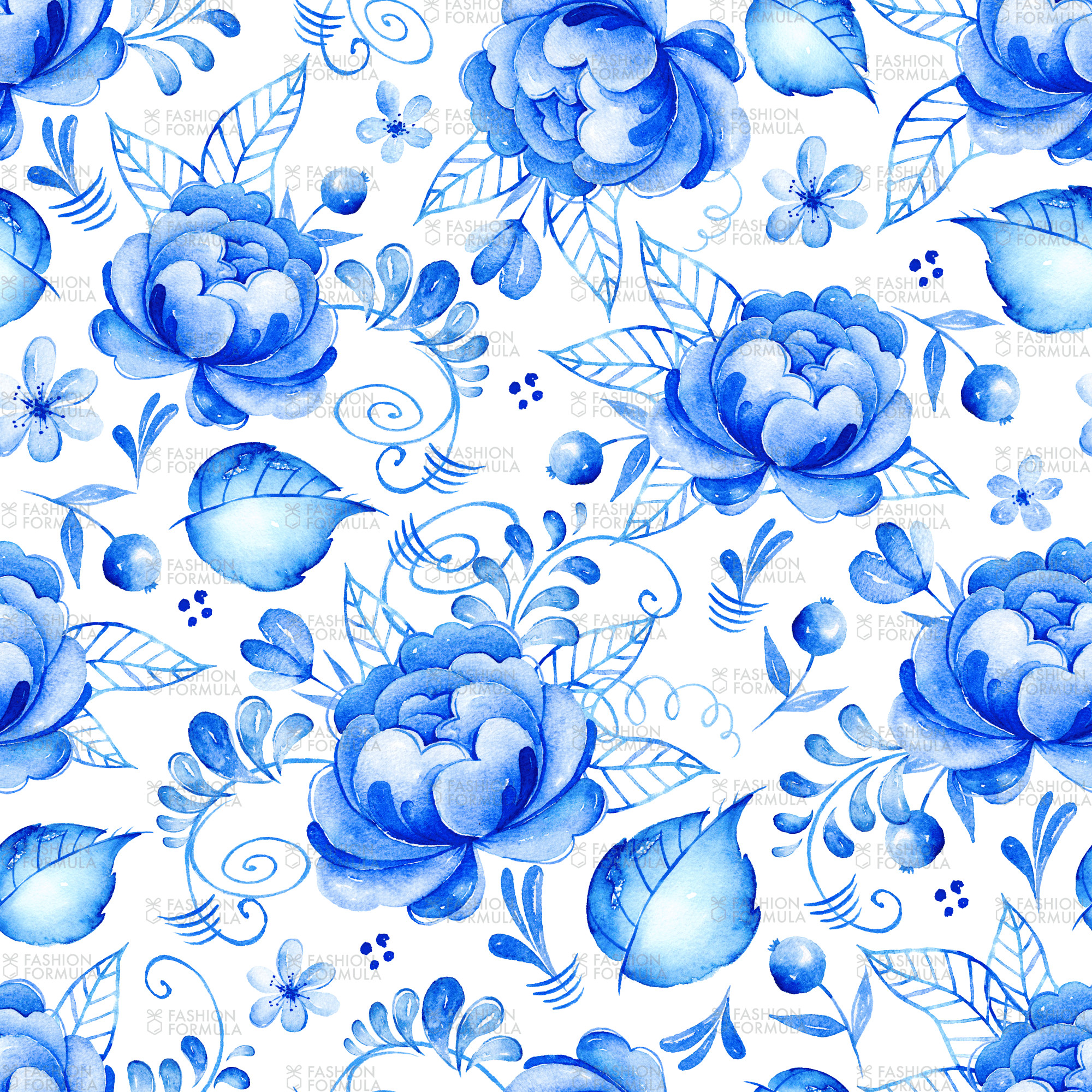 Royal Blue And White Wallpaper Floral - Blue and White Wallpapers