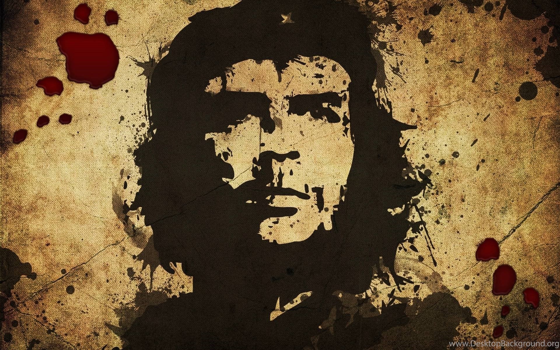 Che Guevara Multicolor Hand Painting HD Wallpaper