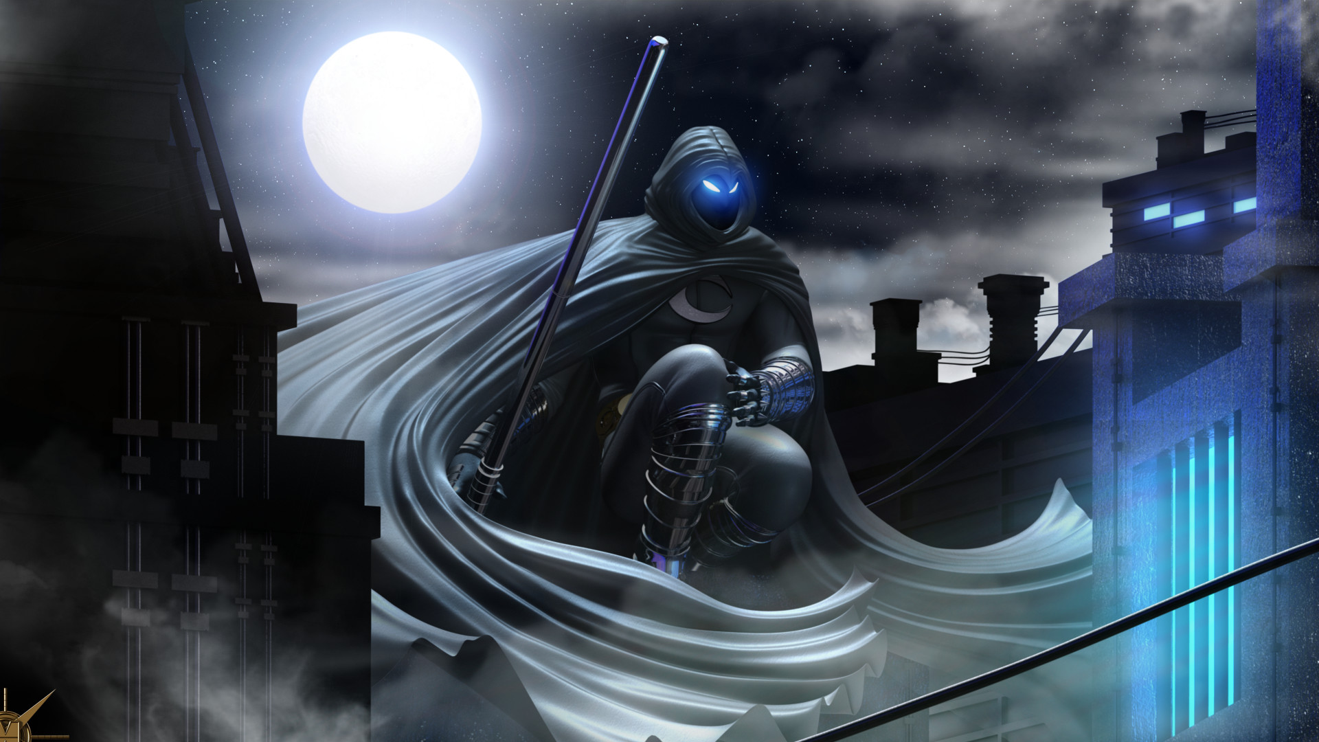 Wallpaper moon knight, mummy costume, superhero desktop wallpaper, hd  image, picture, background, 2bb9e8