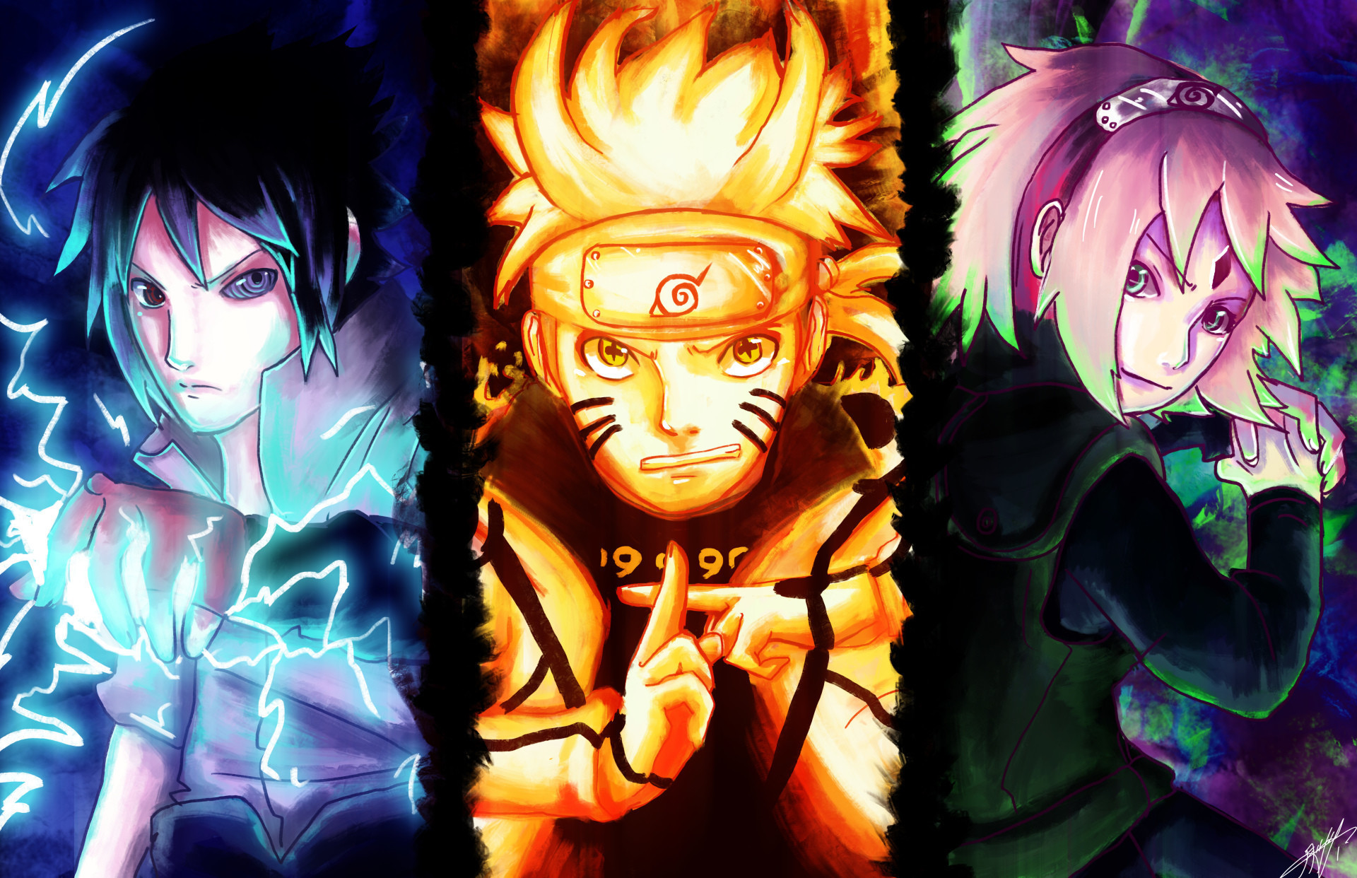 Download wallpaper 1920x1080 anime, naruto uzumaki, artwork, full hd, hdtv,  fhd, 1080p wallpaper, 1920x1080 hd background, 10633