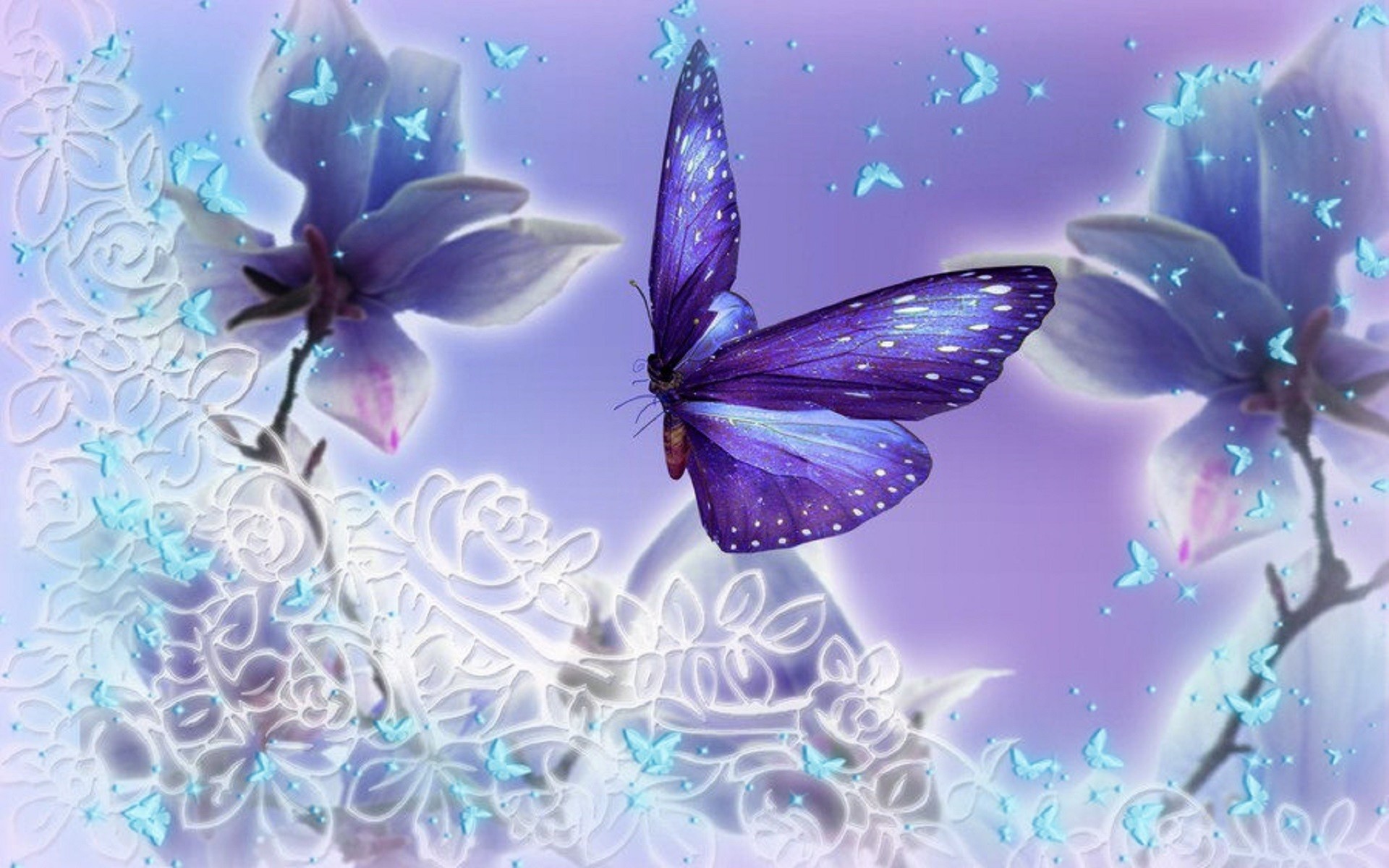 1265 Purple Background Butterfly Pastel Vector Images Stock Photos   Vectors  Shutterstock
