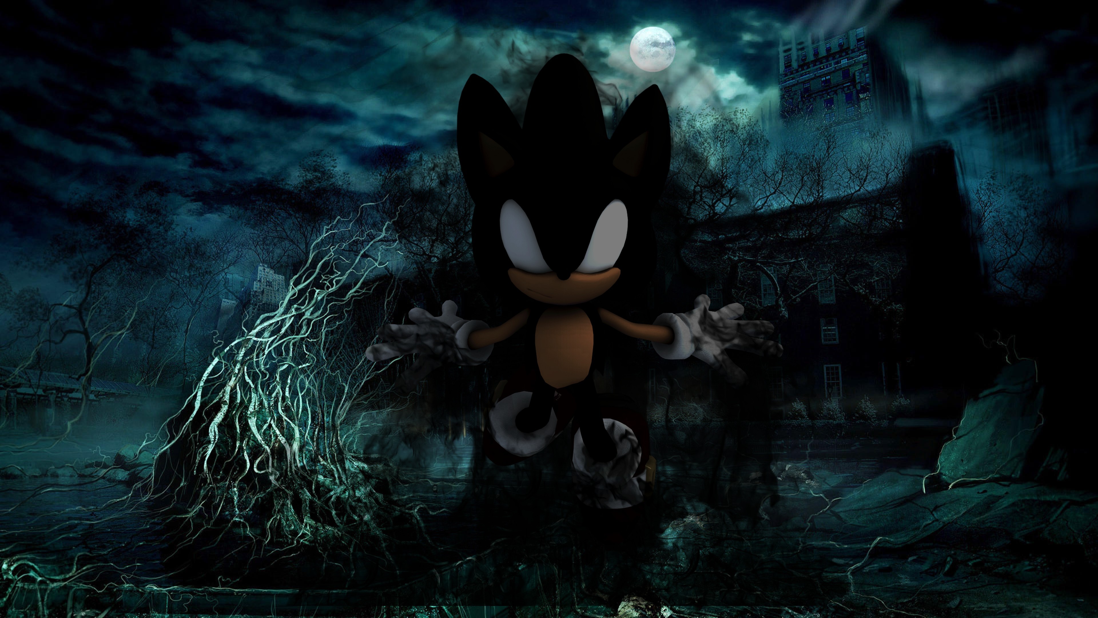 ... Dark Super Sonic Wallpaper 6 by Sonic-Werehog-Fury 3840x2160.