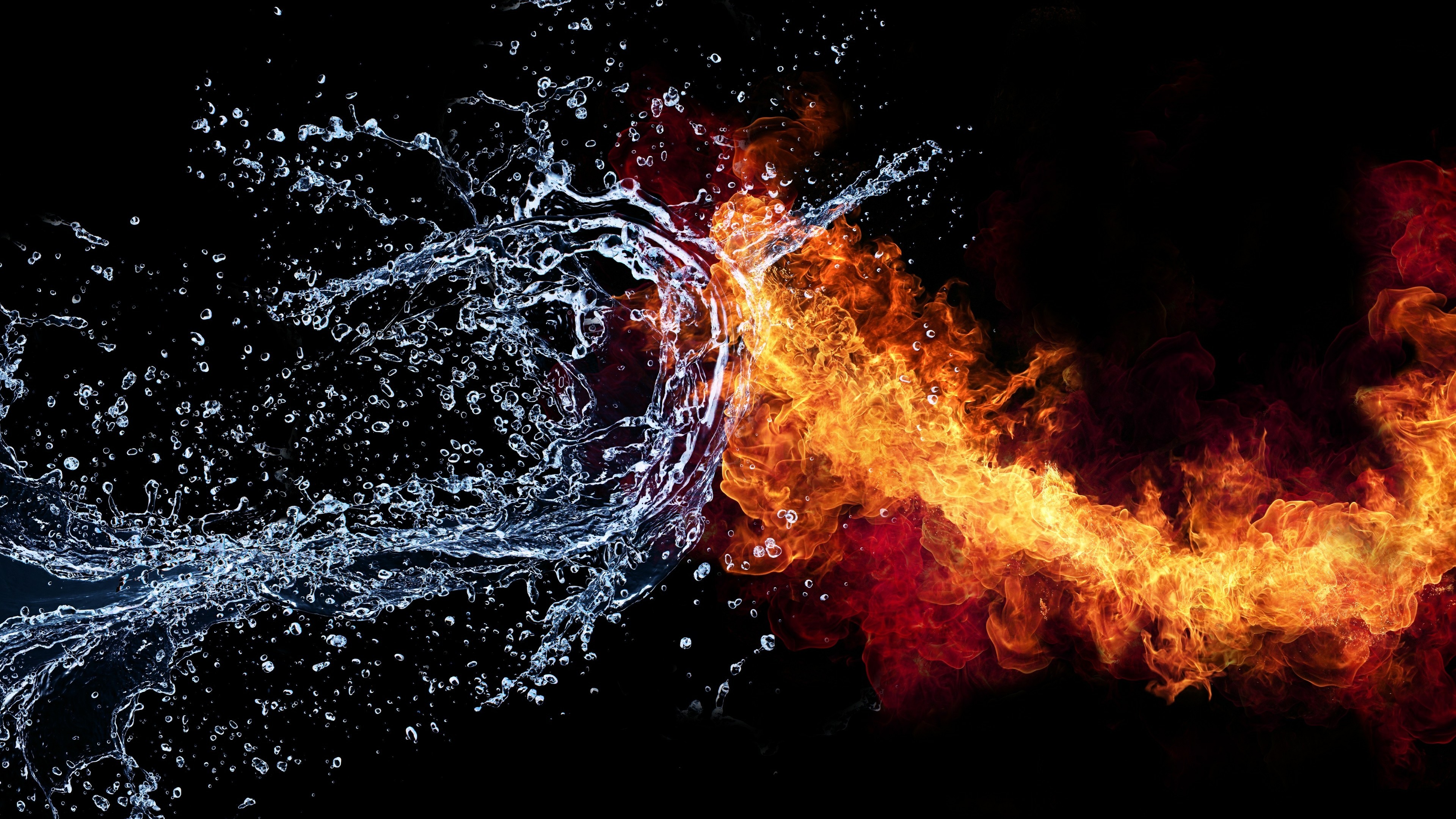 Огонь вода моды. Огонь и вода. Огонь и лед. Противостояние огня и воды. Огненные картинки на рабочий стол.