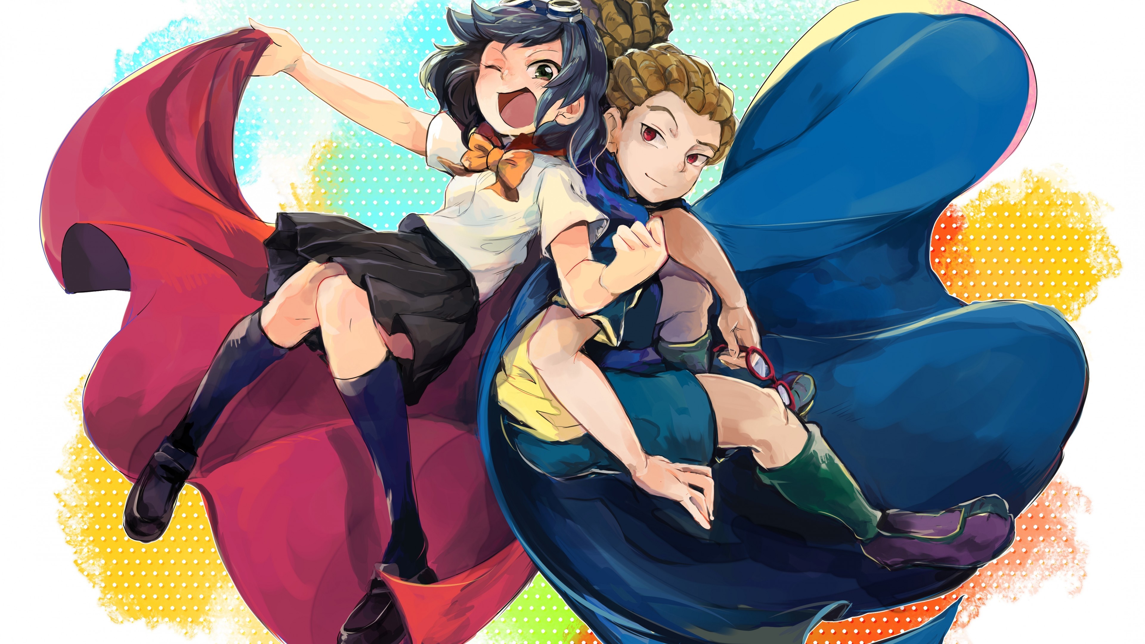 Kidou Yuuto, Otonashi Haruna, Inazuma Eleven, Cape 3840x2160
