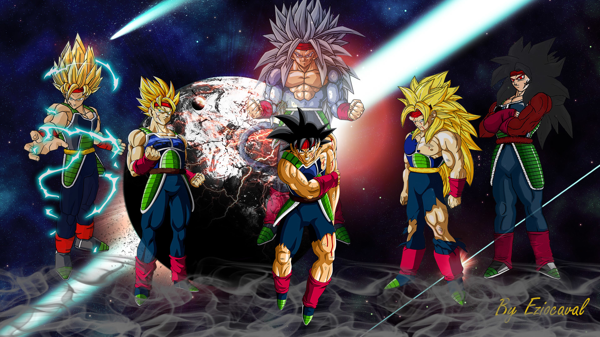... Bardock - The First Super Saiyan (Wallpaper) by eziocaval 1920x1080