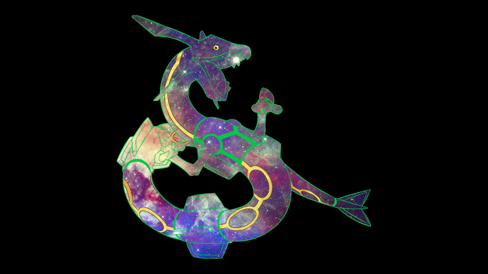 Mega Rayquaza EX Text  Borders Removed  AI Upscaled  rPokemonTCG