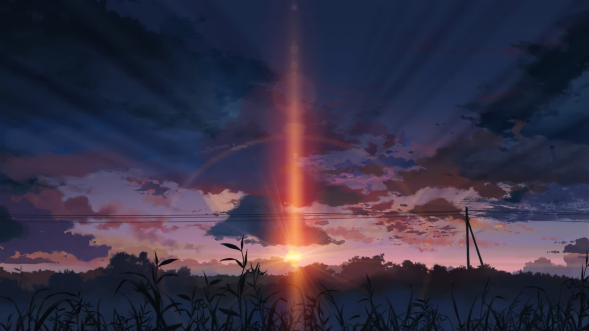 sunset, 5 Centimeters Per Second, Anime, Landscape Wallpapers HD / Desktop ...