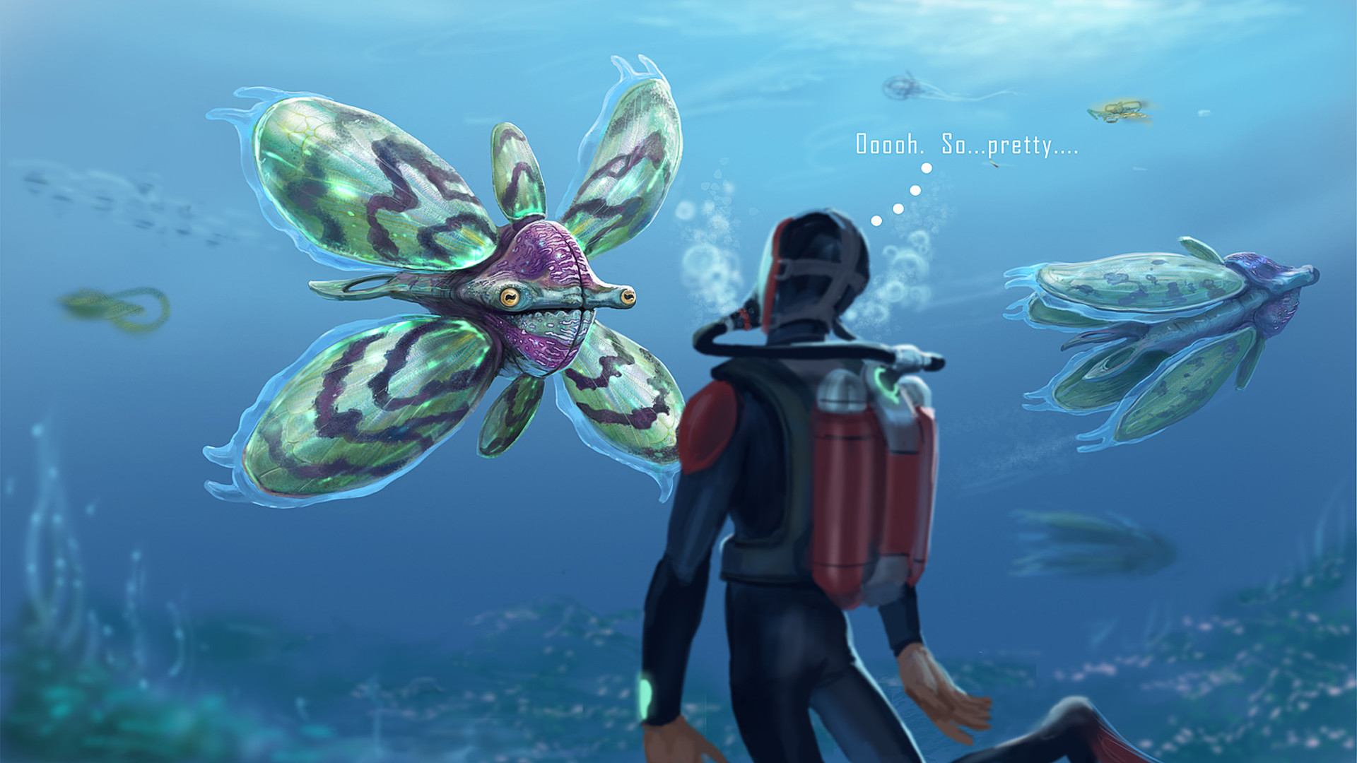 Wallpaper monster, being, Subnautica, suplicy images for desktop, section  игры - download