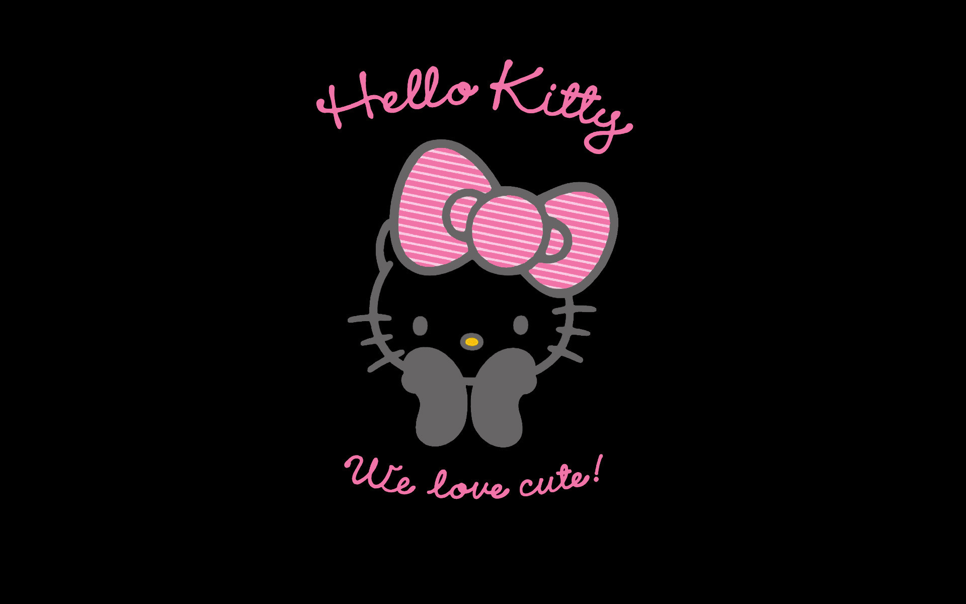 76 Hello Kitty Black Background  WallpaperSafari
