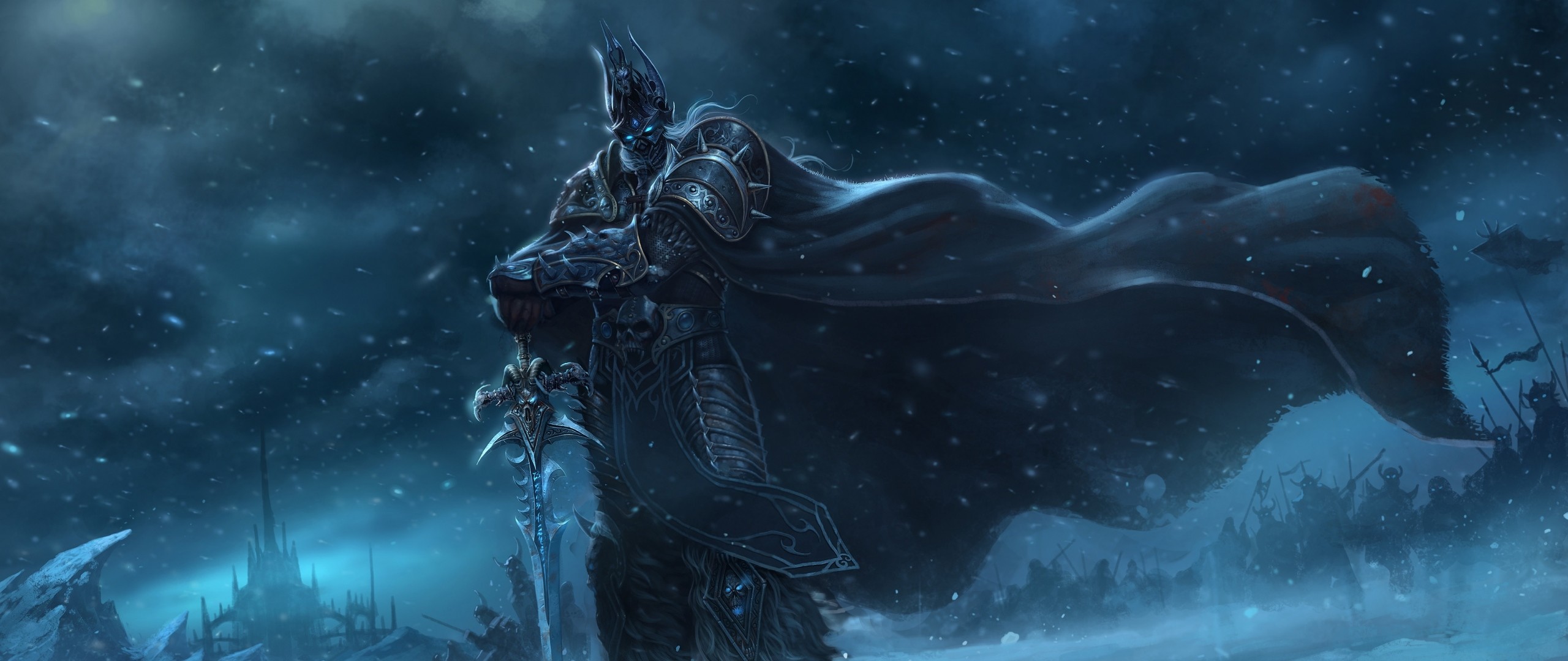 Preview wallpaper warcraft, wow, world of warcraft, lich king, warrior, swo...