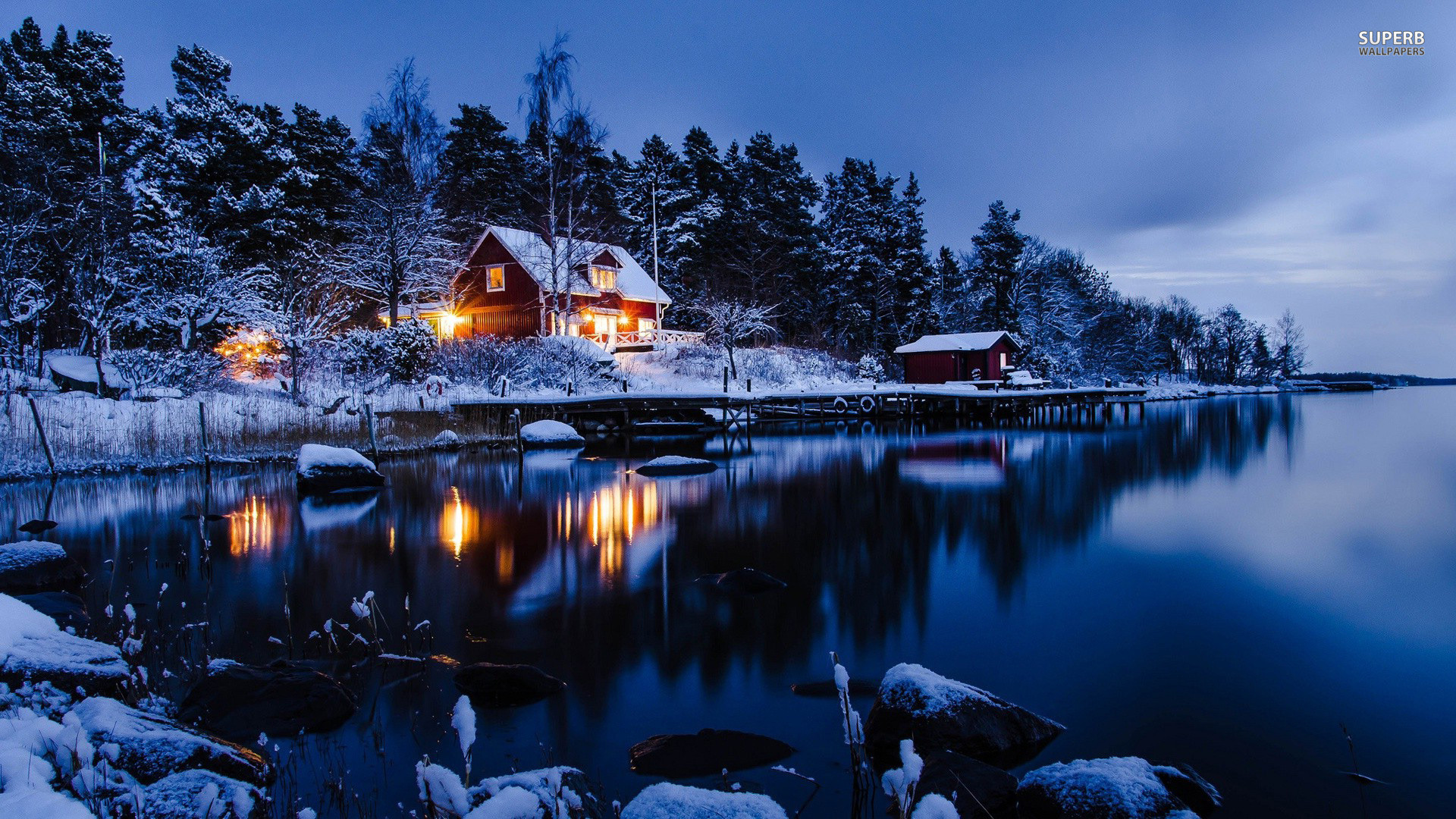 Premium Photo  Cozy winter cabin winter scenery