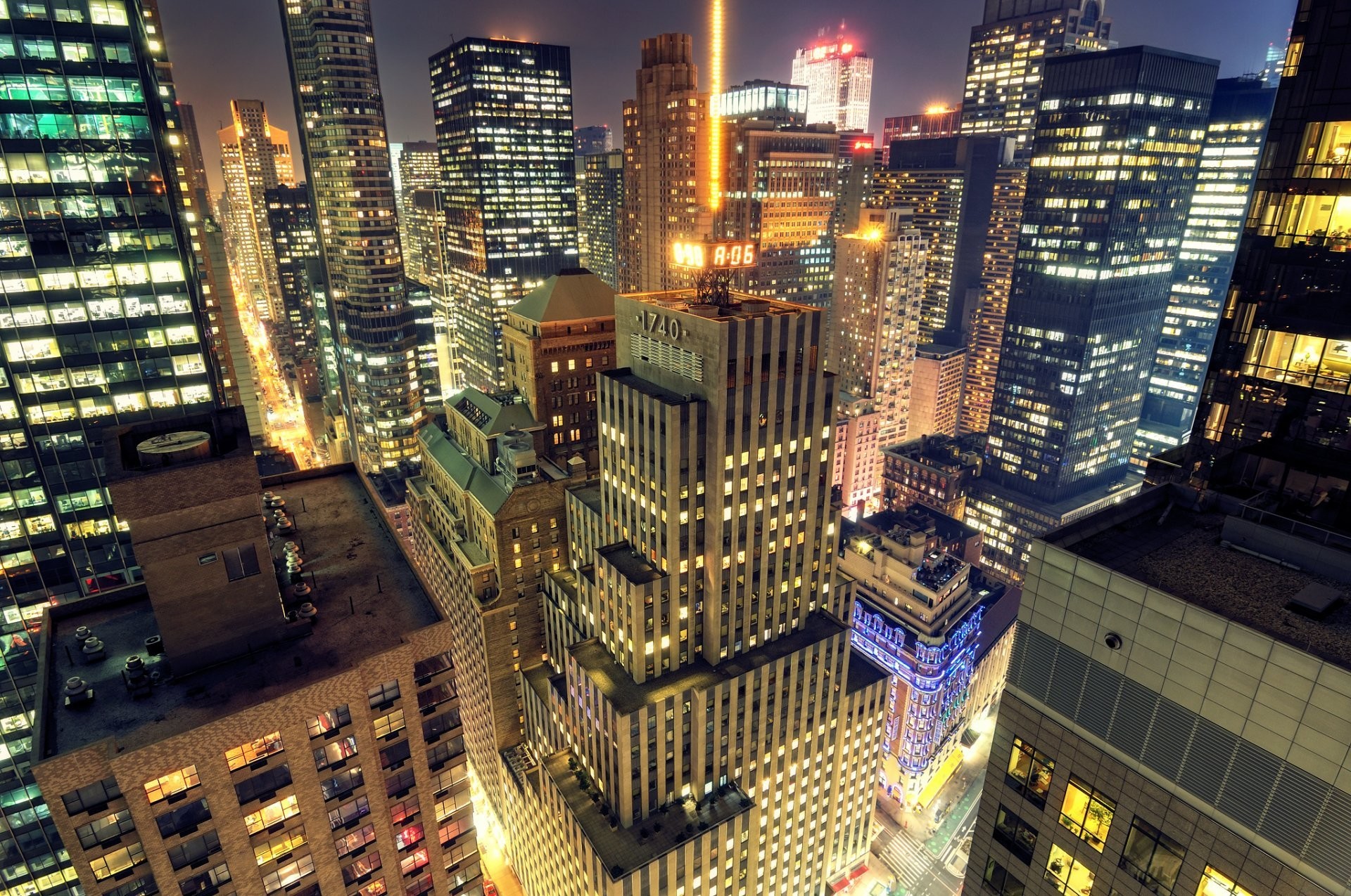 new york town night midtown manhattan at night new york city wallpaper  wallpapers 1920x1275