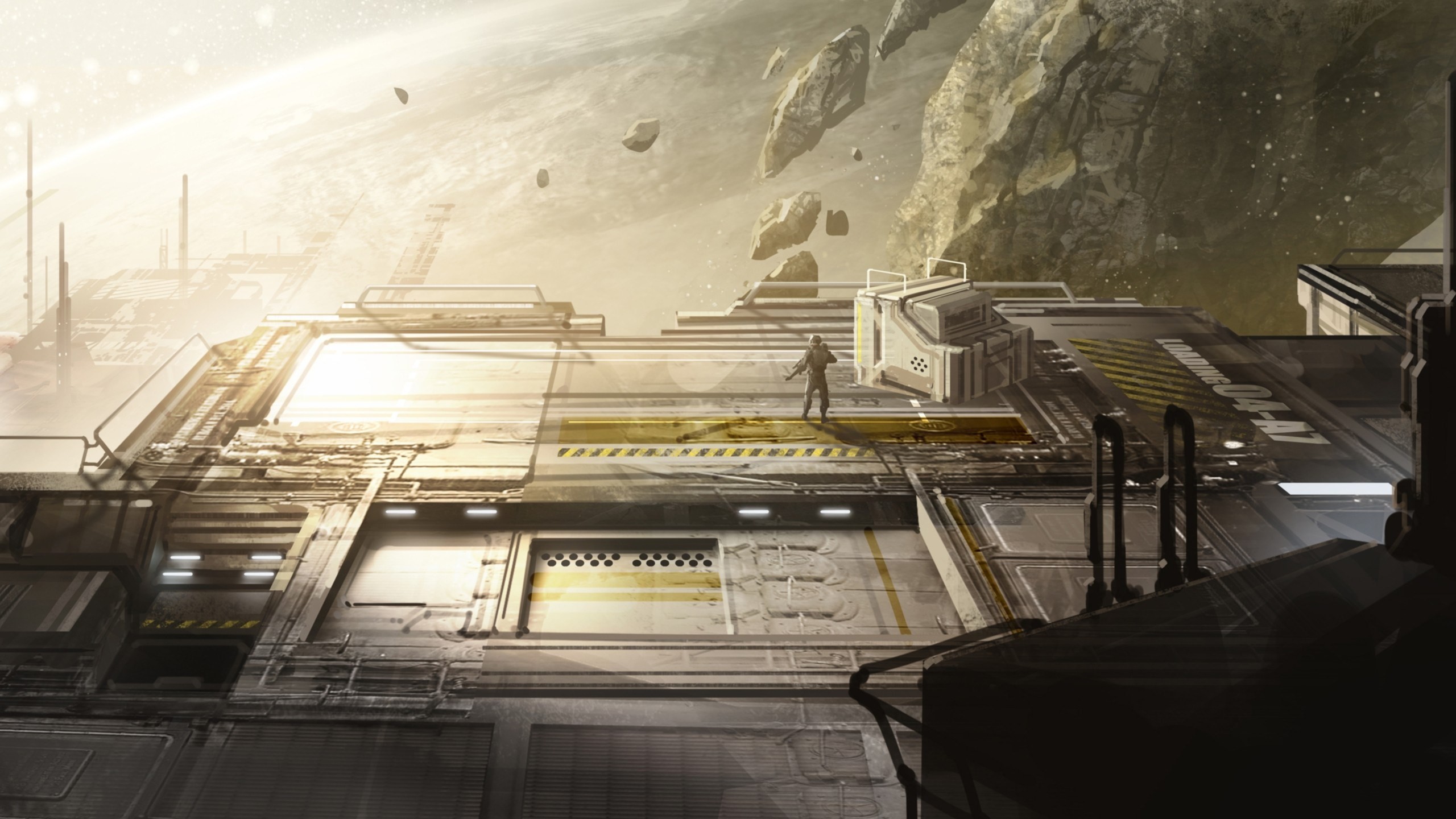 Widescreen halo picture, 485 kB - Hunter Black 2560x1440