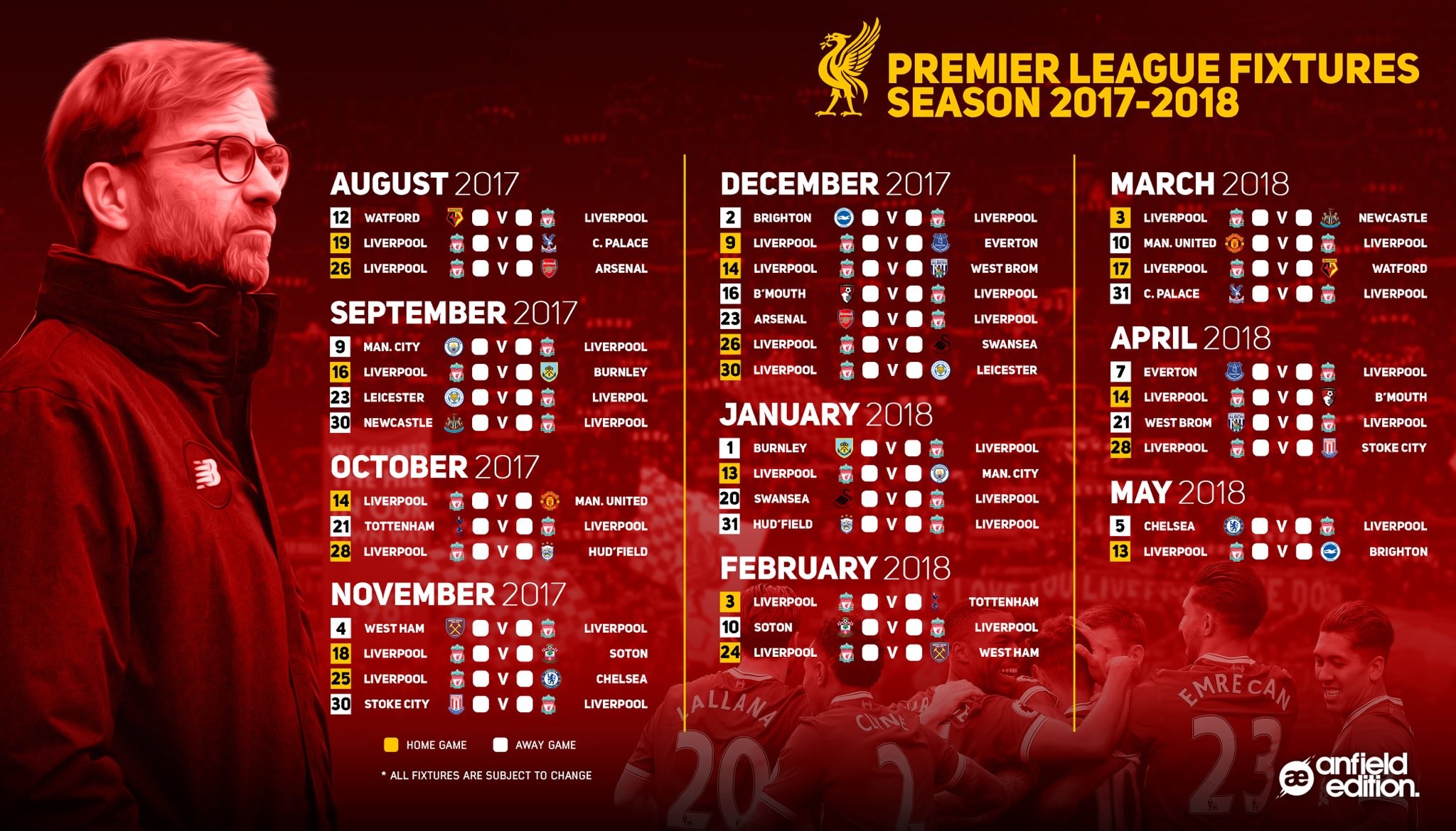 Liverpool Fixtures / Premier League fixtures Christmas schedules