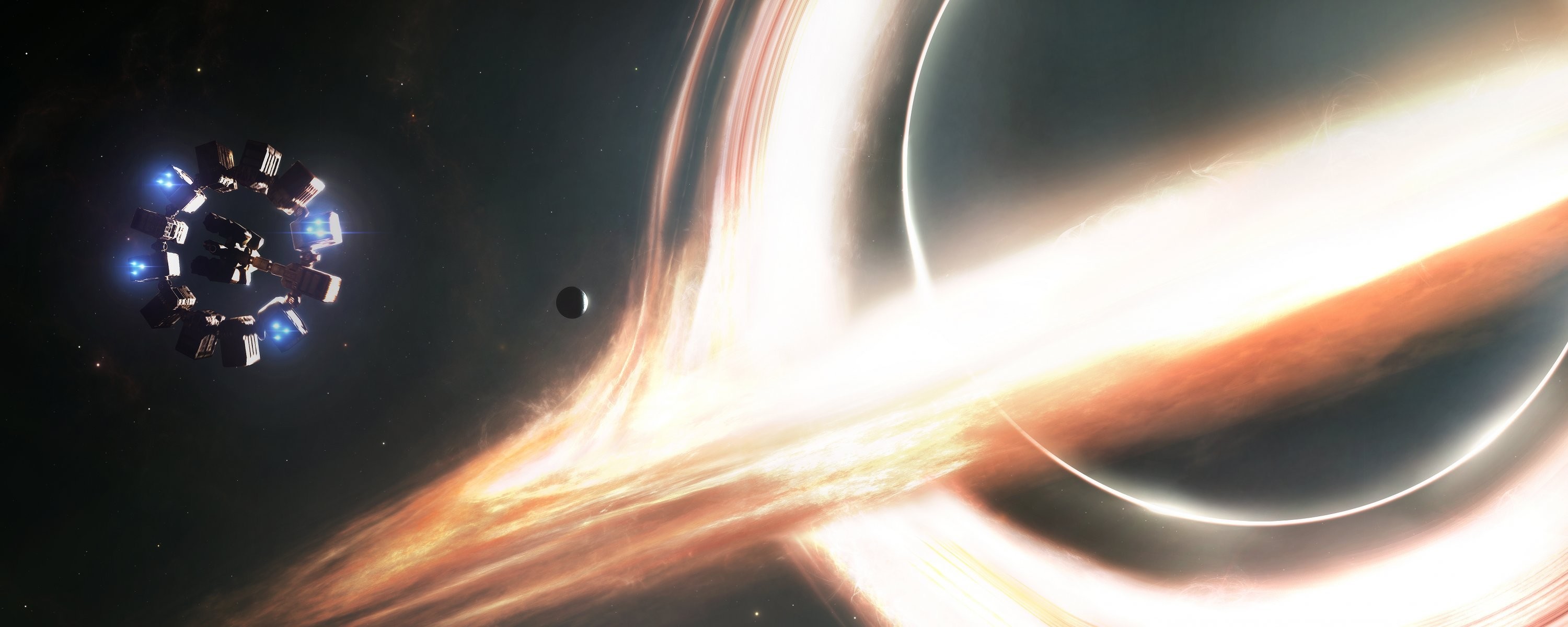 interstellar wormhole film nolan space ship interstellar 3000x1200