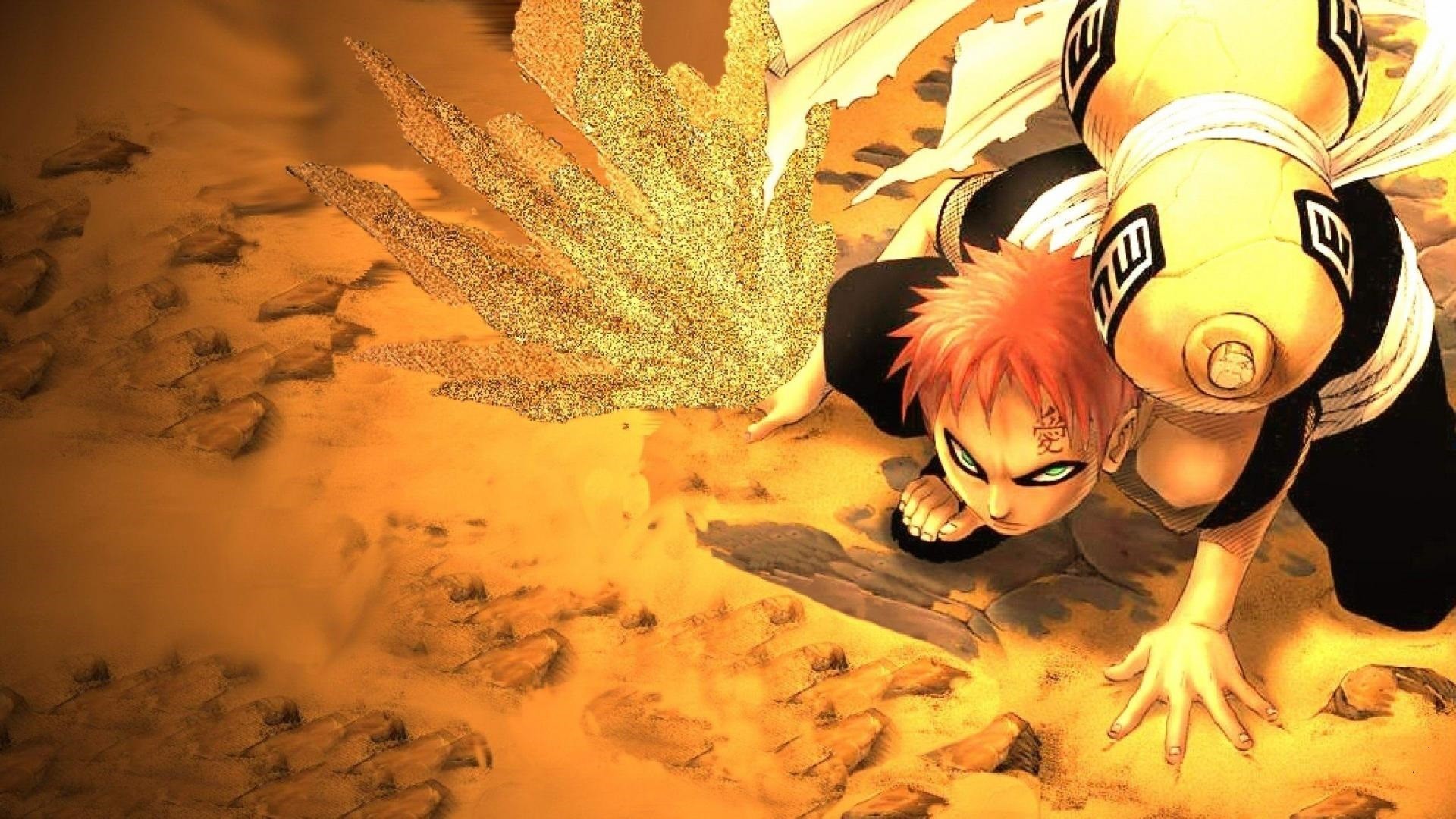 Download Gaara of the Sand showing off the power of his chakra. Wallpaper |  Wallpapers.com