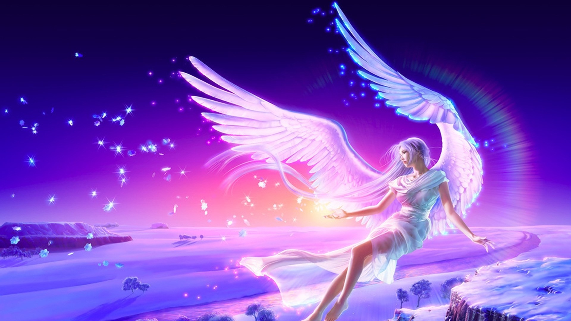 purple angel wings wallpaper