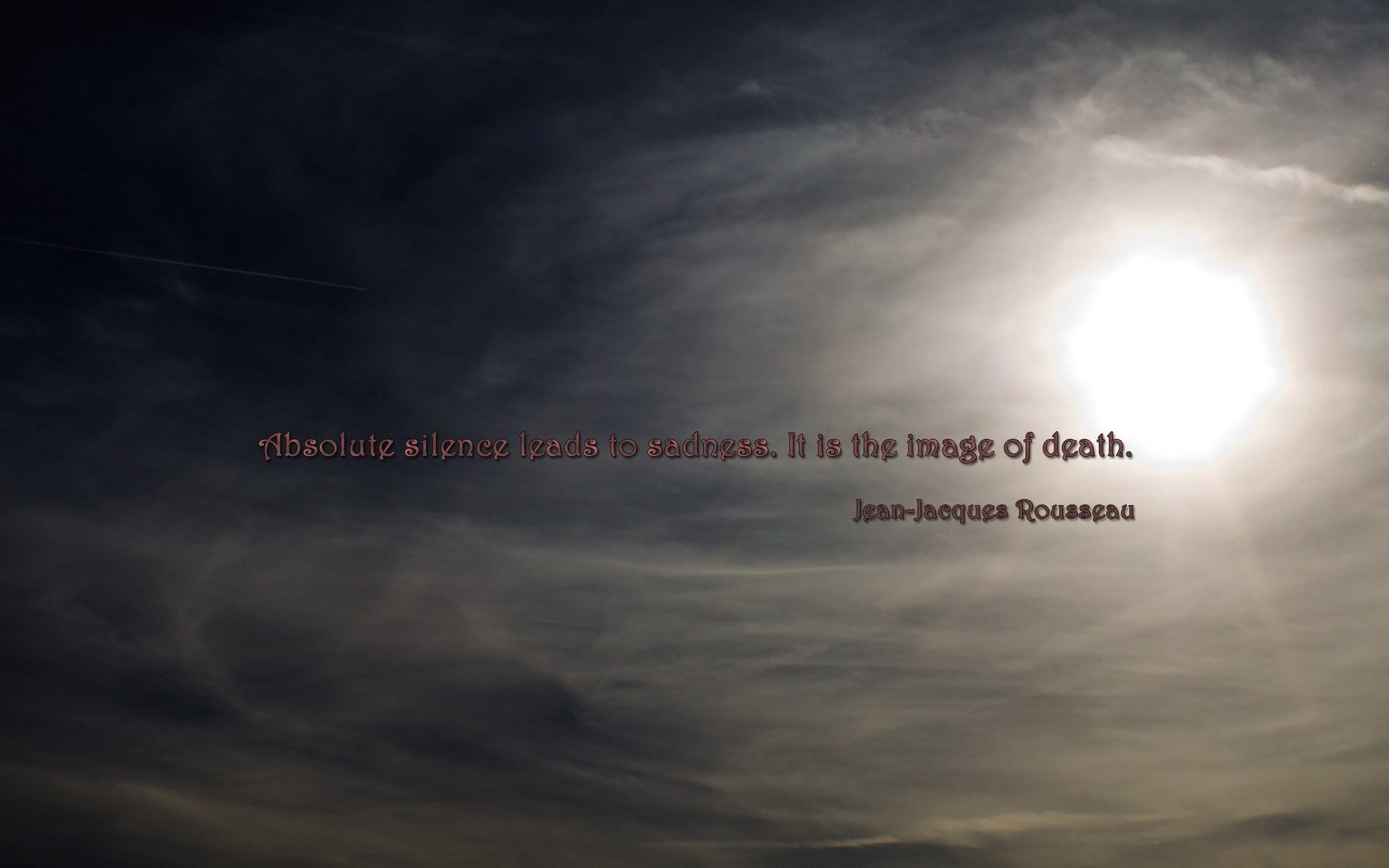 ... absolute silence leads to sadness 351706 walldevil; inspirational quote  wallpapers ... 1920x1200