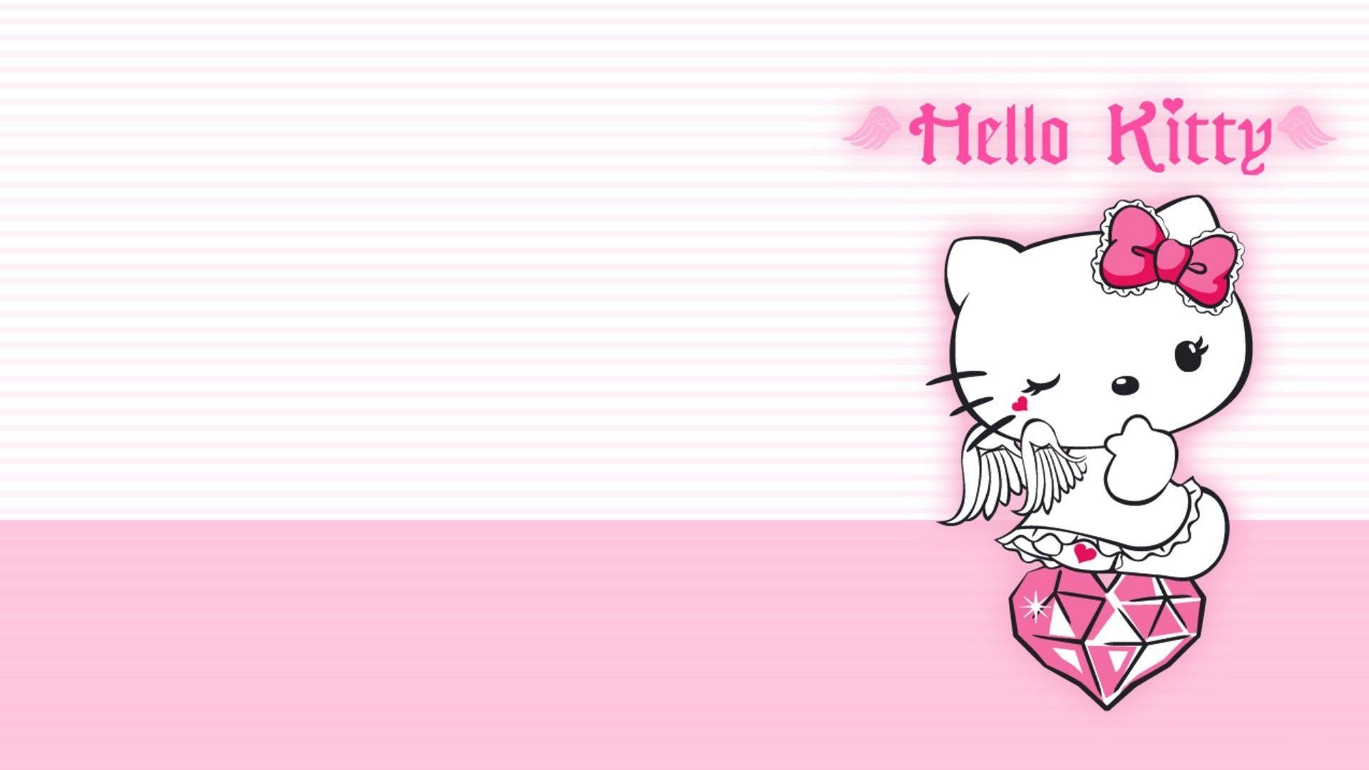 Cute Hello Kitty  Pink Background Wallpaper Download  MobCup