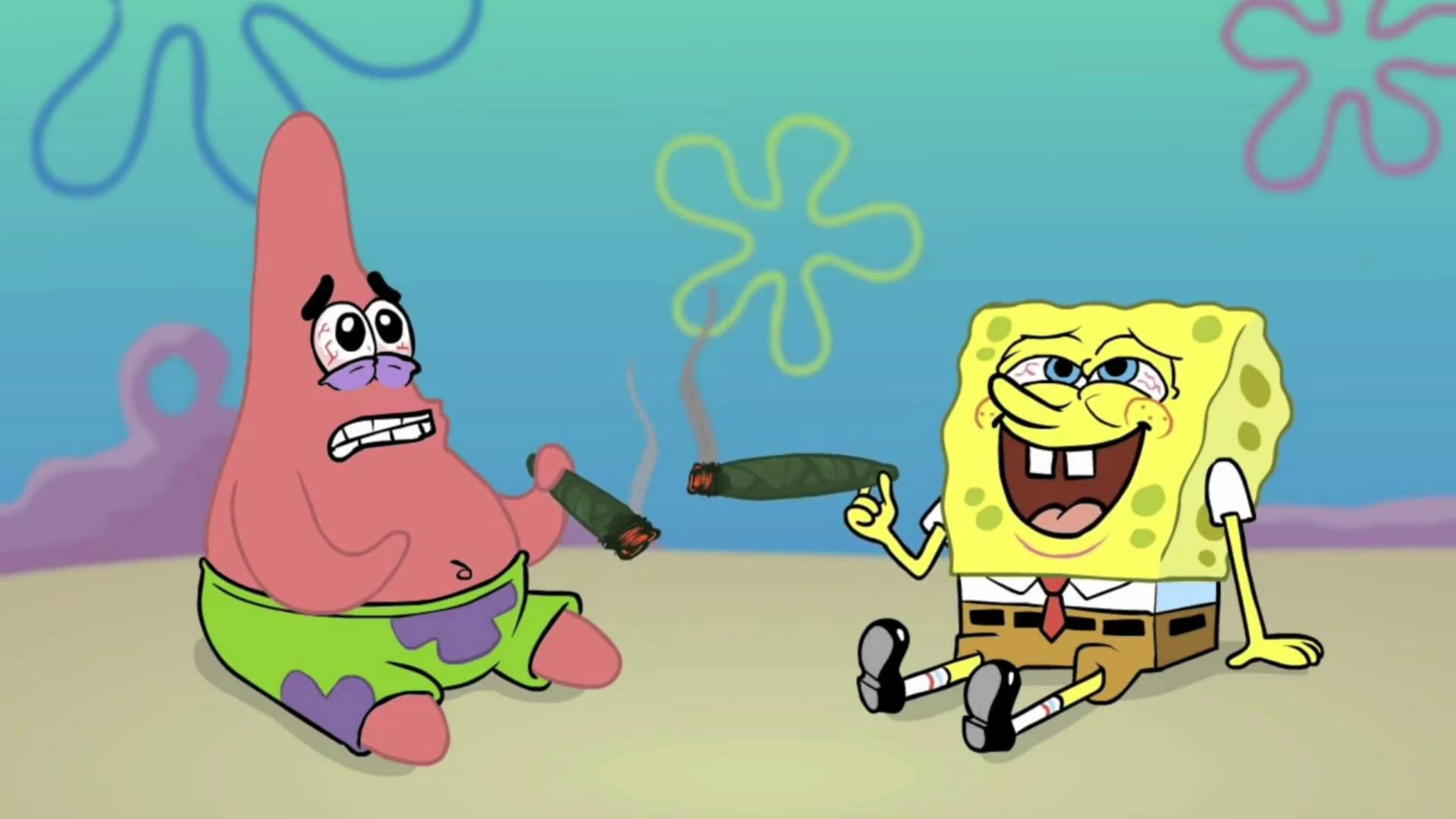 SpongeBob SquarePants  Patrick Star hugging each other