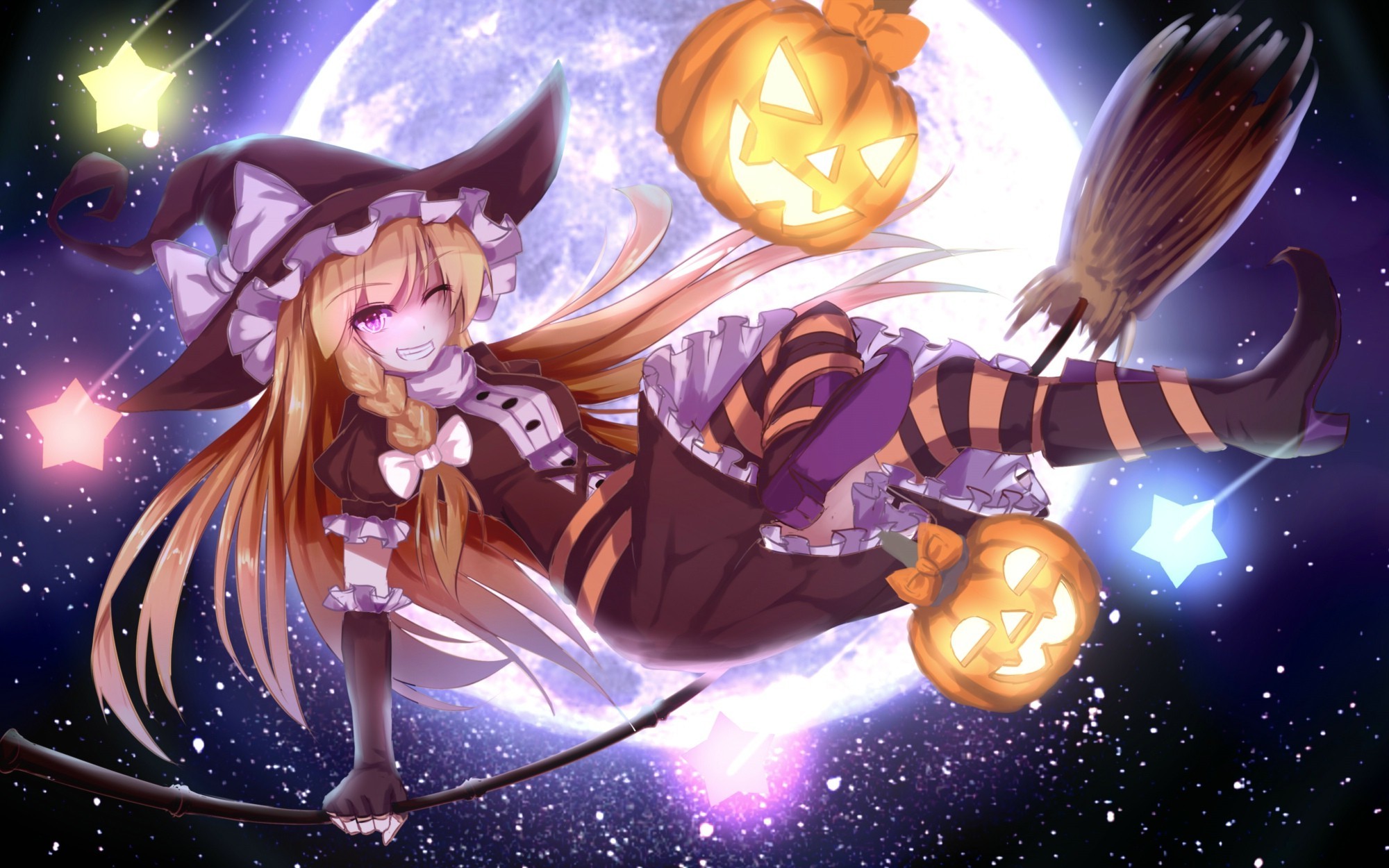 Cute Anime Halloween Wallpapers  Wallpaper Cave