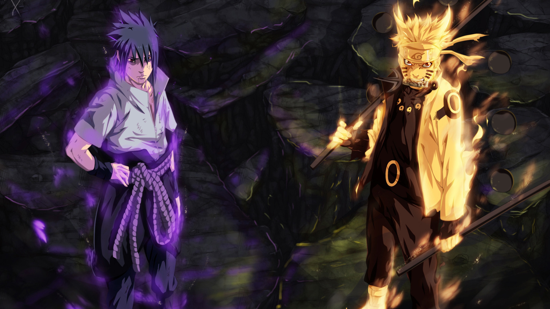 naruto vs sasuke shippuden wallpaper