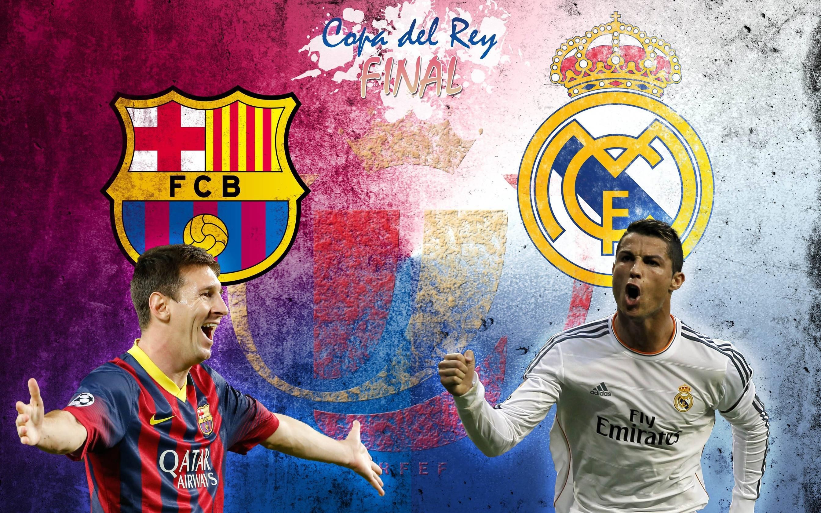 5760x1080px | free download | HD wallpaper: El Clasico, FC Barcelona,  Lionel Messi, Real Madrid, Ronaldo | Wallpaper Flare
