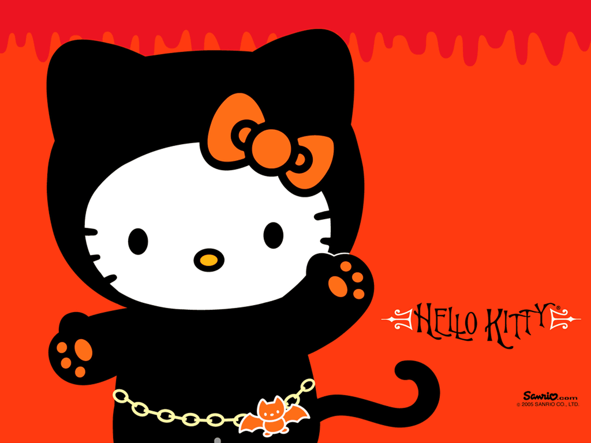 Hello Kitty Halloween wallpaper orange by Kirakiradolls on DeviantArt