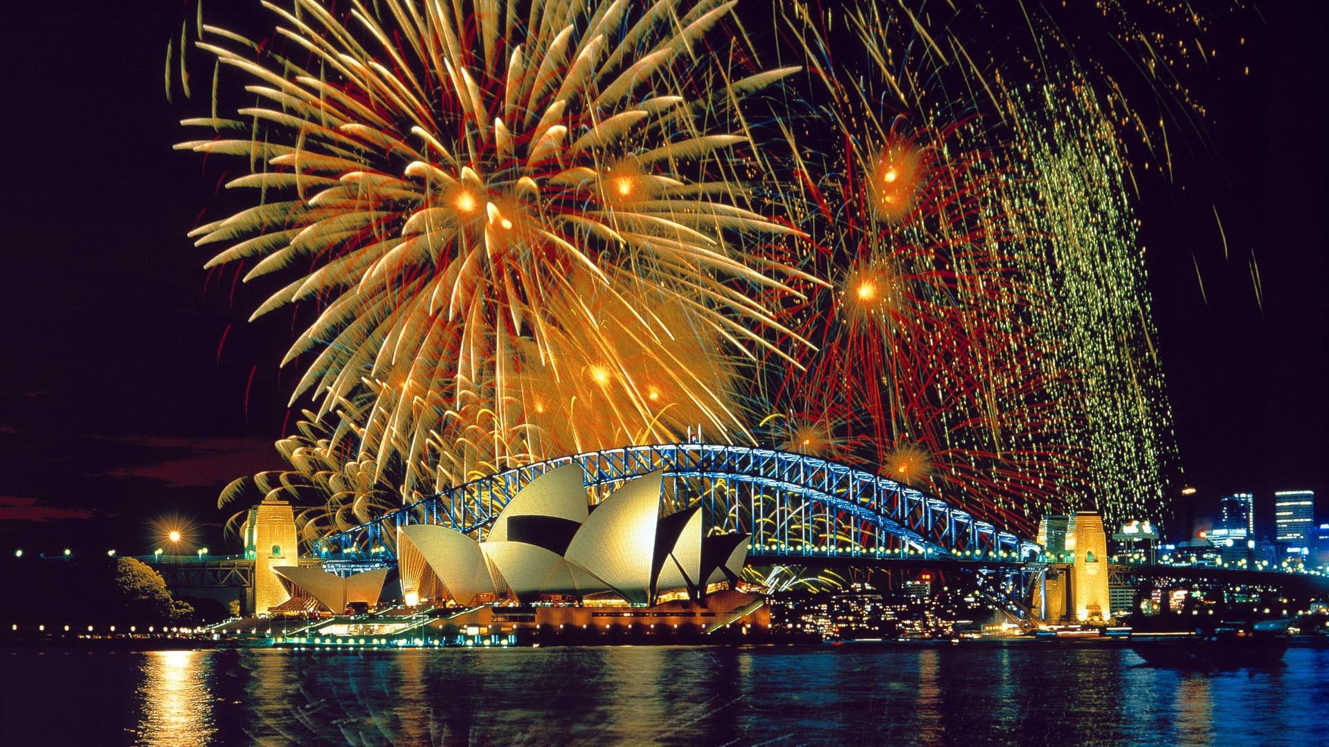 Sydney Opera House Fireworks HD Wallpaper. Â« Â» 1920x1080