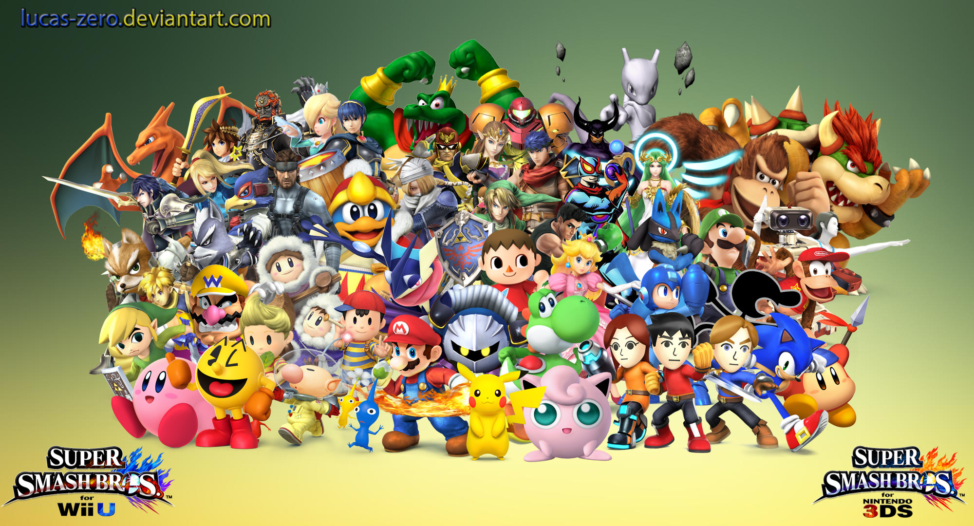 ... Super Smash Bros 4 Dream Roster Wallpaper by Lucas-Zero 2000x1080