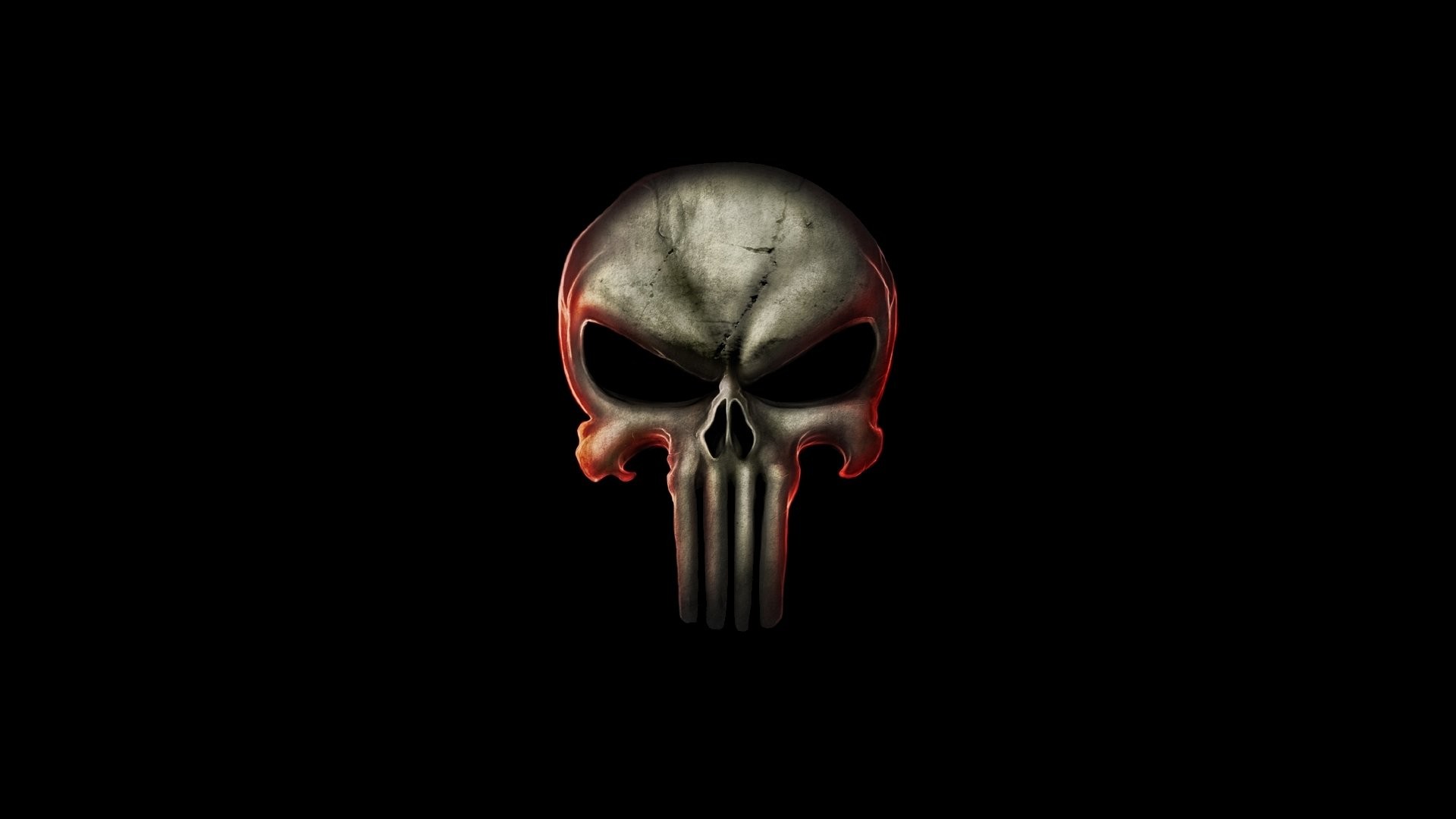 Wallpaper punisher, superhero's logo, minimal, dark desktop