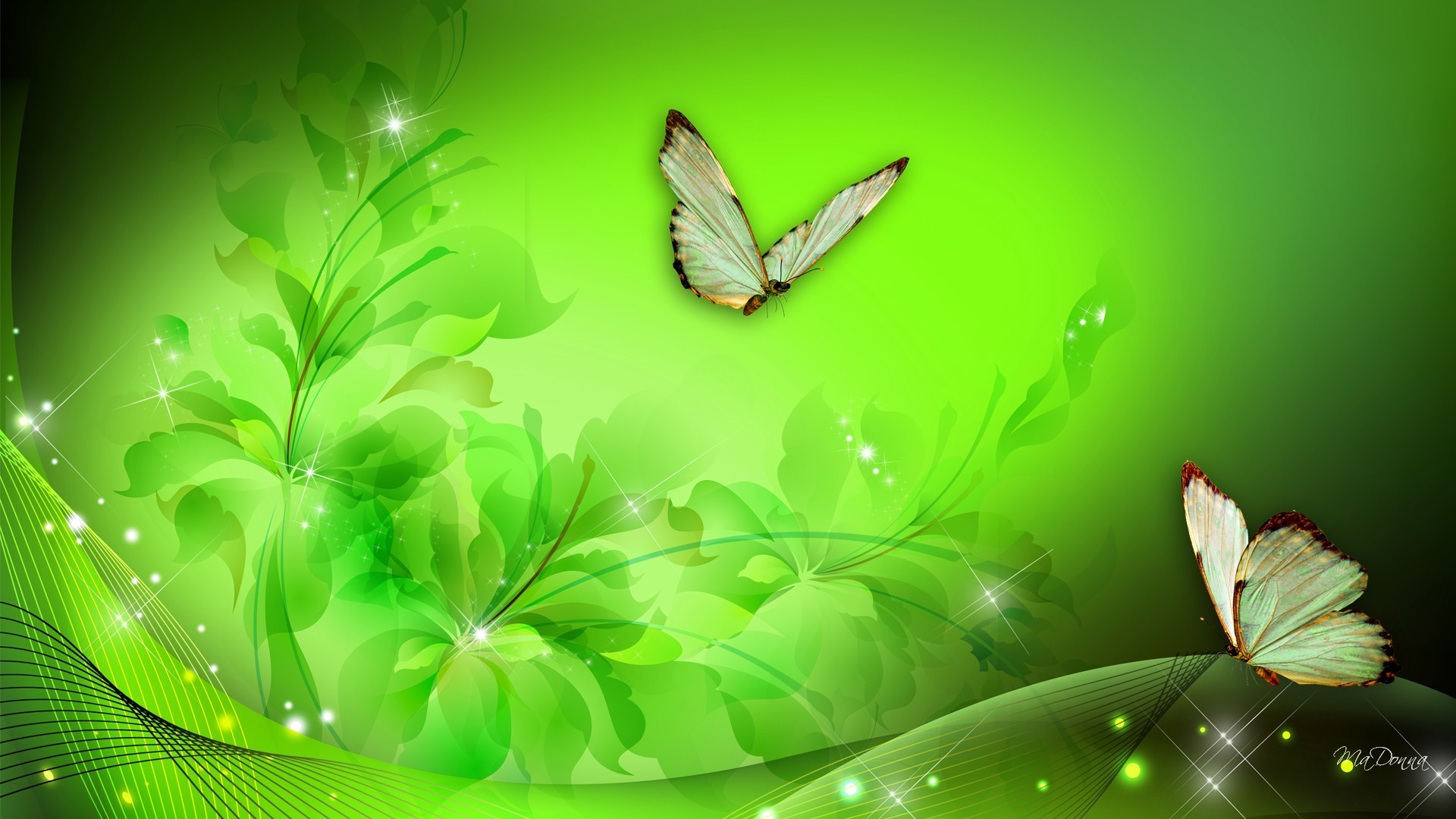 Green Butterfly Wallpaper (65+ pictures)
