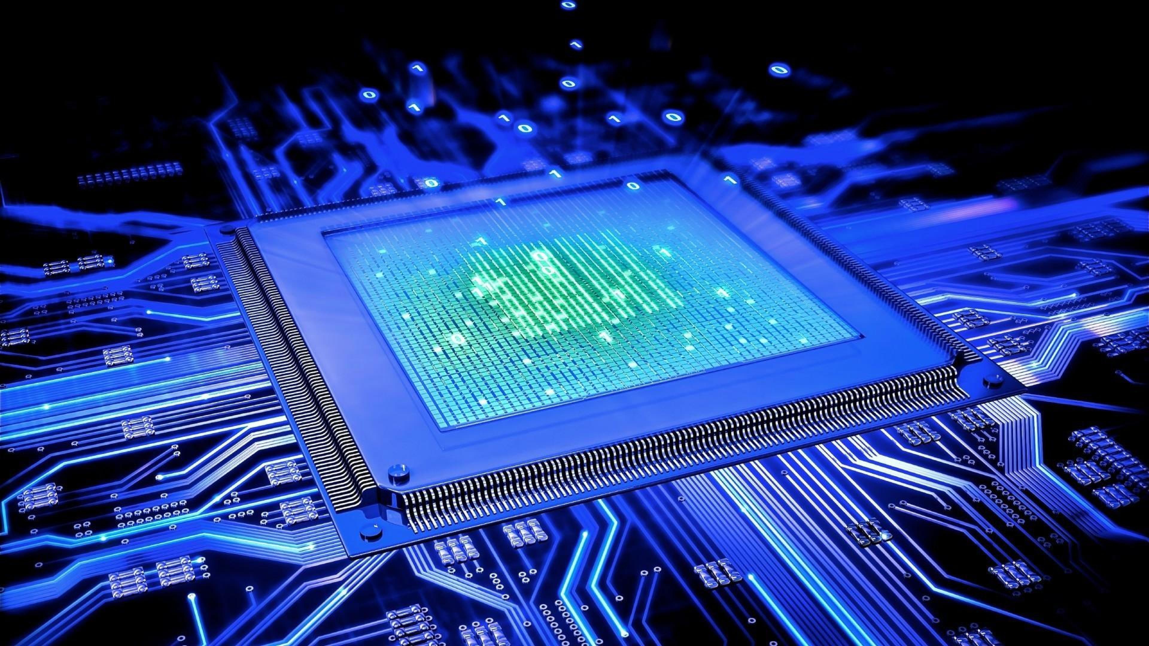 Technology Computer Circuit boards Glowing HD Wallpapers, Desktop . 3840x2160