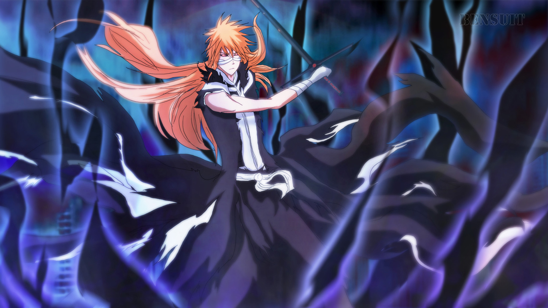 kurosaki ichigo bankai bleach anime hd wallpaper 1920x1080 1080p full  1920x1080 1920x1080