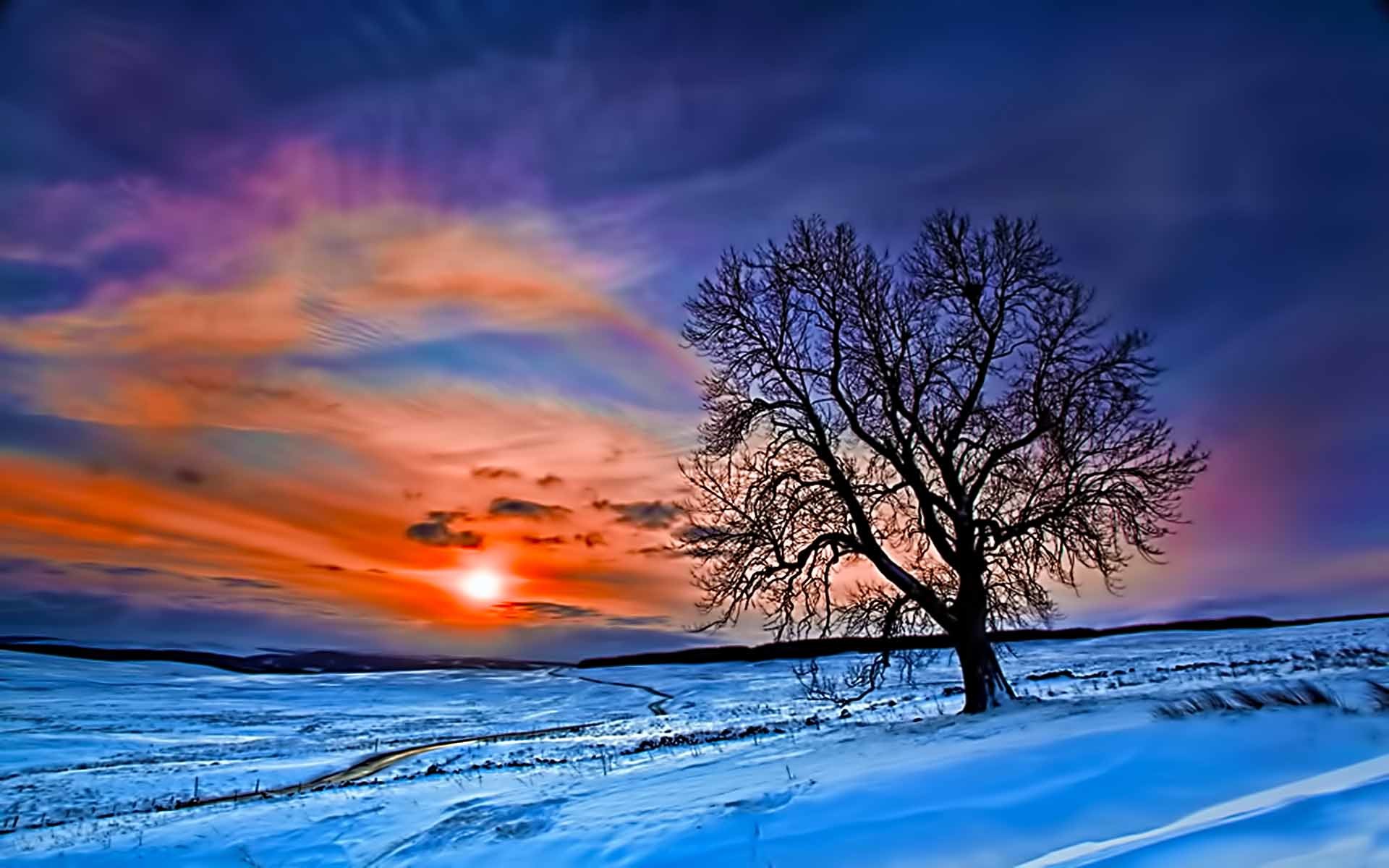 Beautiful Winter Sunrise Wallpaper 1920x1200