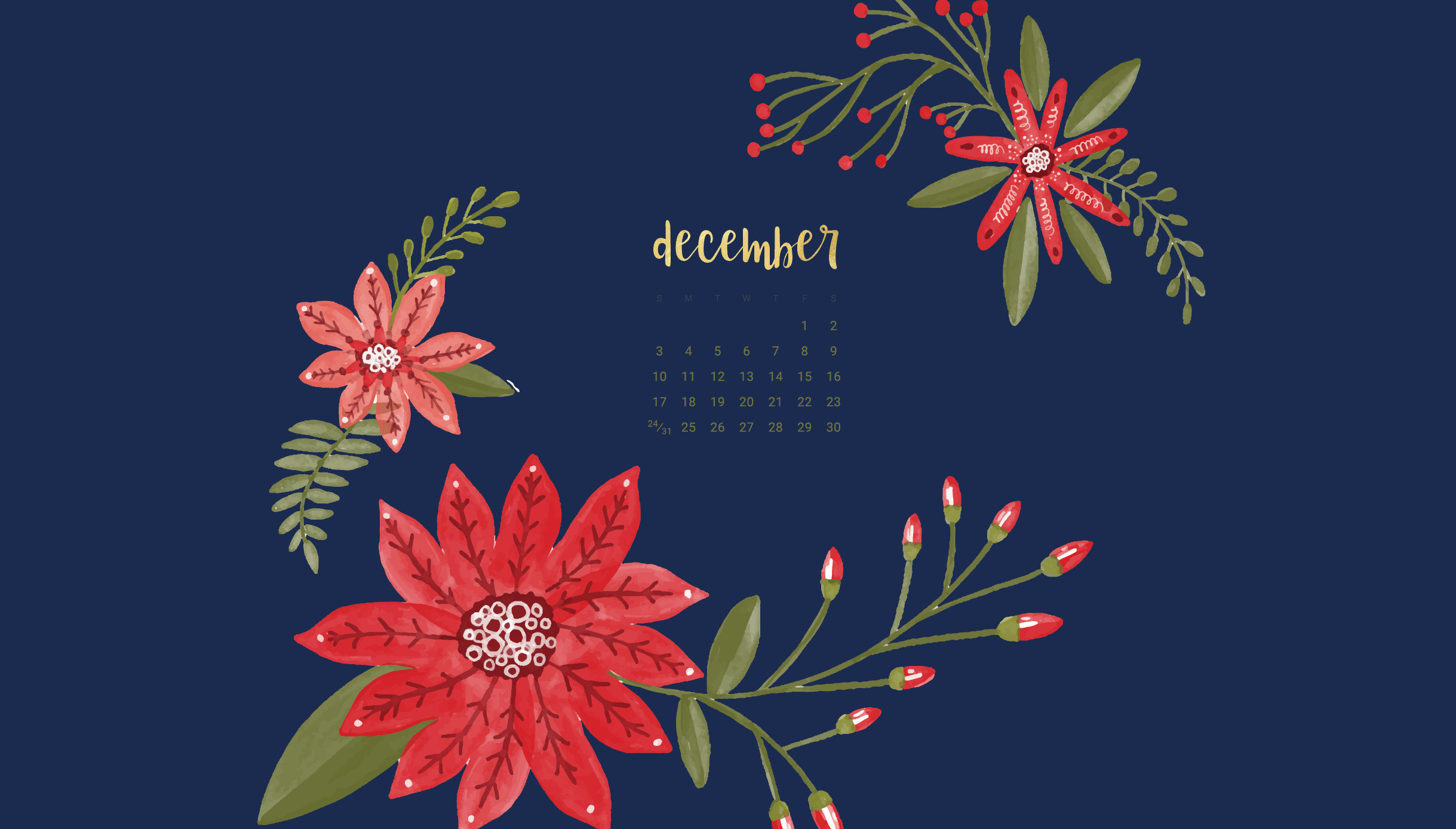 Desktop Wallpapers Calendar December 2018 (81+ pictures)