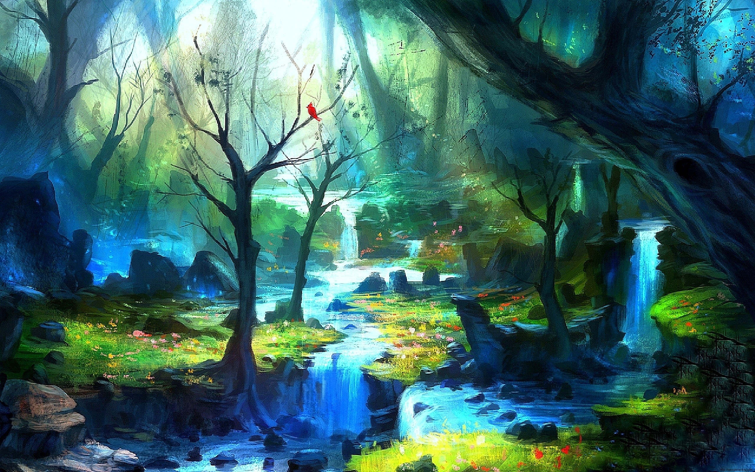 Enchanted forest dark sunshine HD phone wallpaper  Peakpx