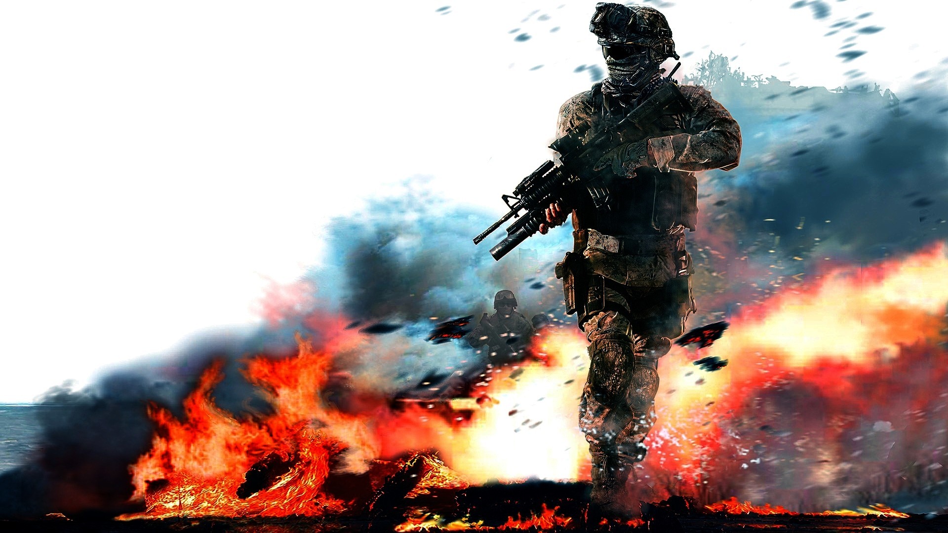 #Call of Duty, #machine gun, #war, #Call of Duty Modern Warfare 2, #video  games, #soldier, wallpaper 1920x1080