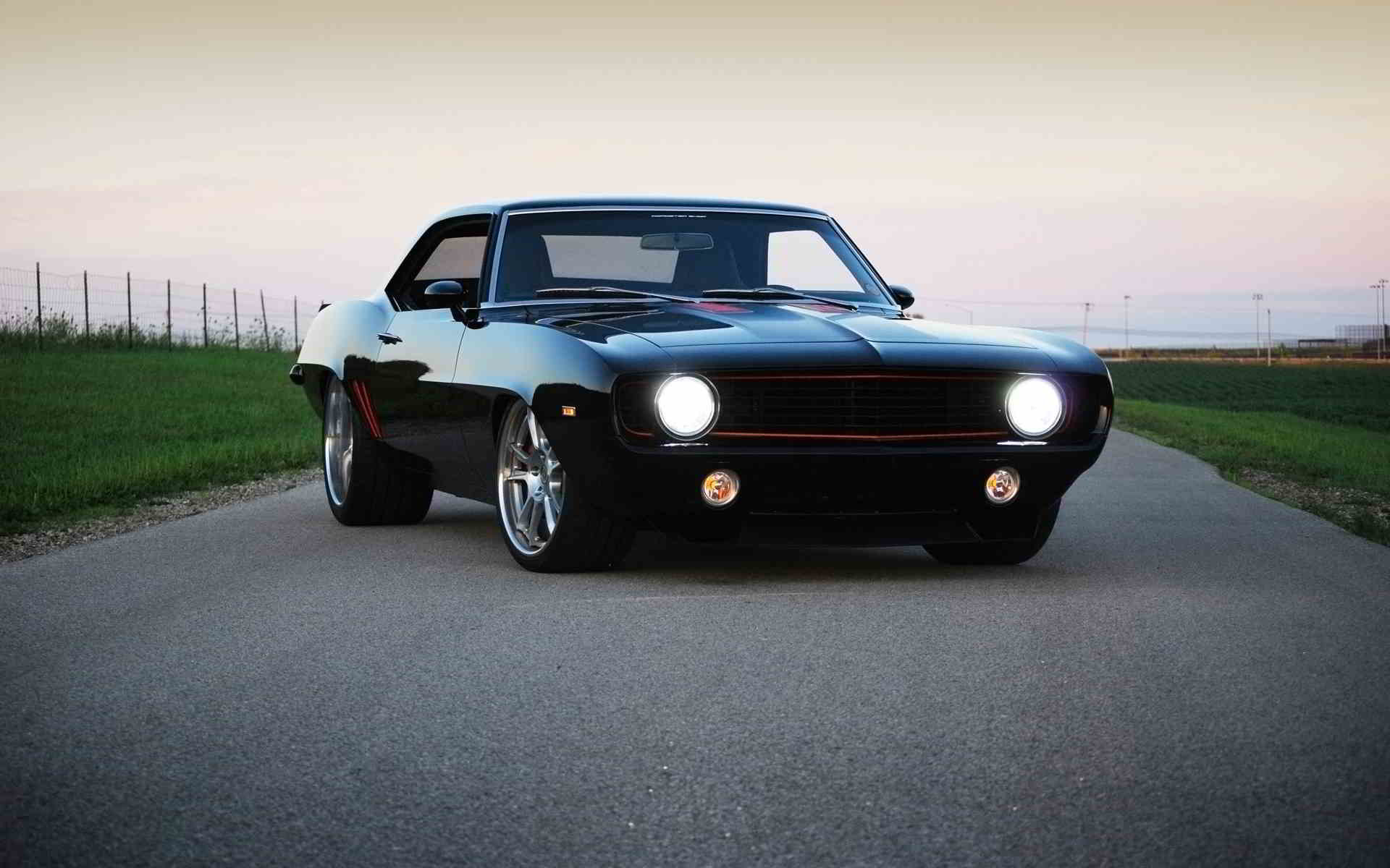 black chevrolet roadster wallpaper 1920x1200