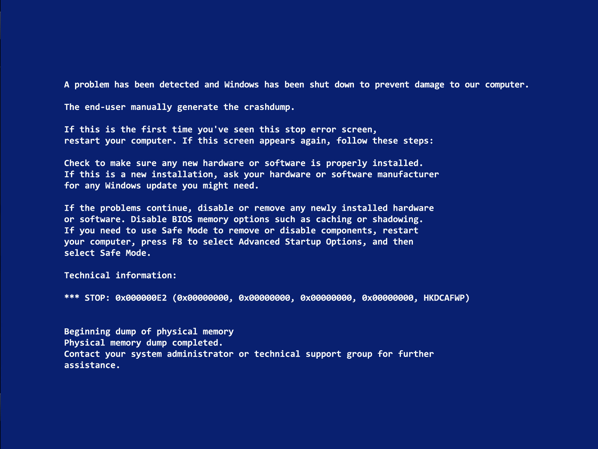 Blue Screen Of Death Wallpaper 67 Pictures