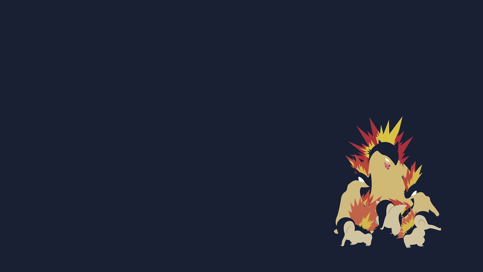 A happy Cyndaquil wallpaper for all of you  OC  rpokemon
