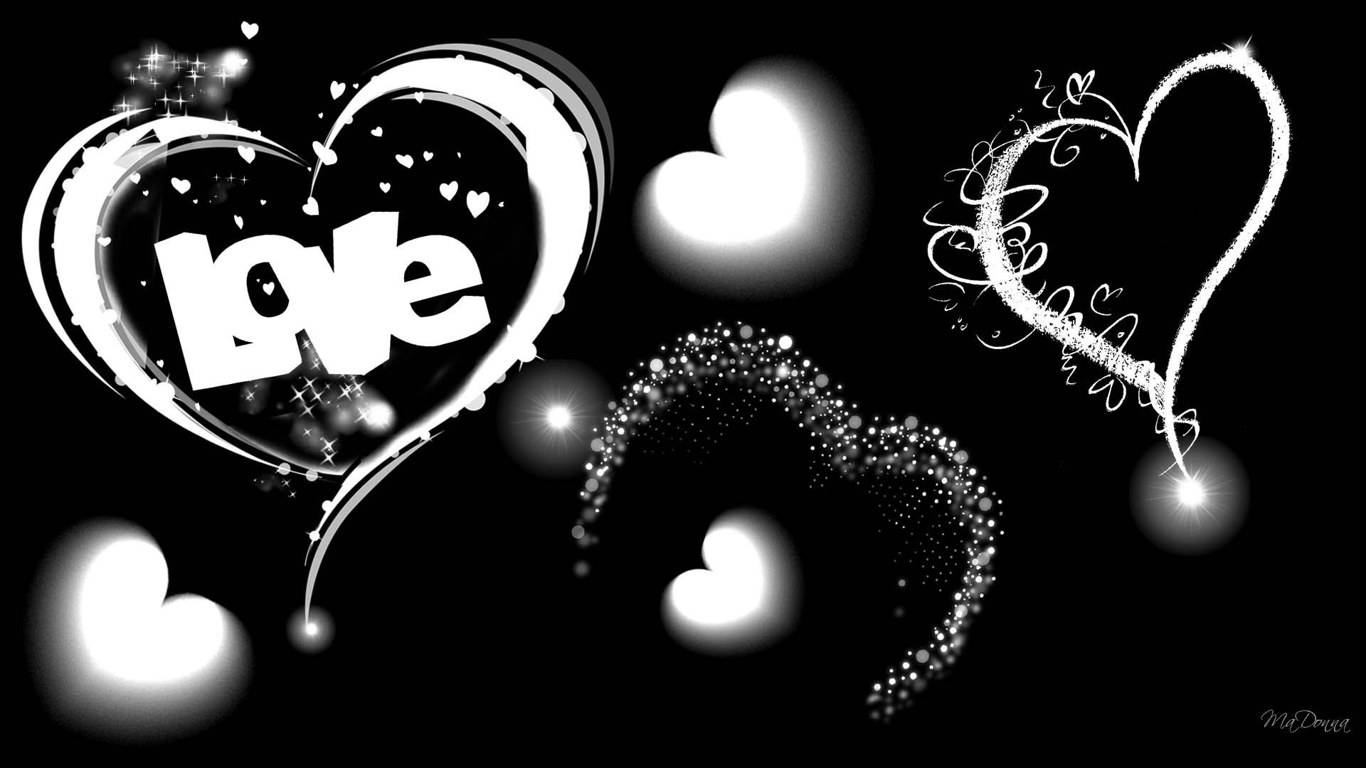 Black and White Hearts Background (28+ pictures)
