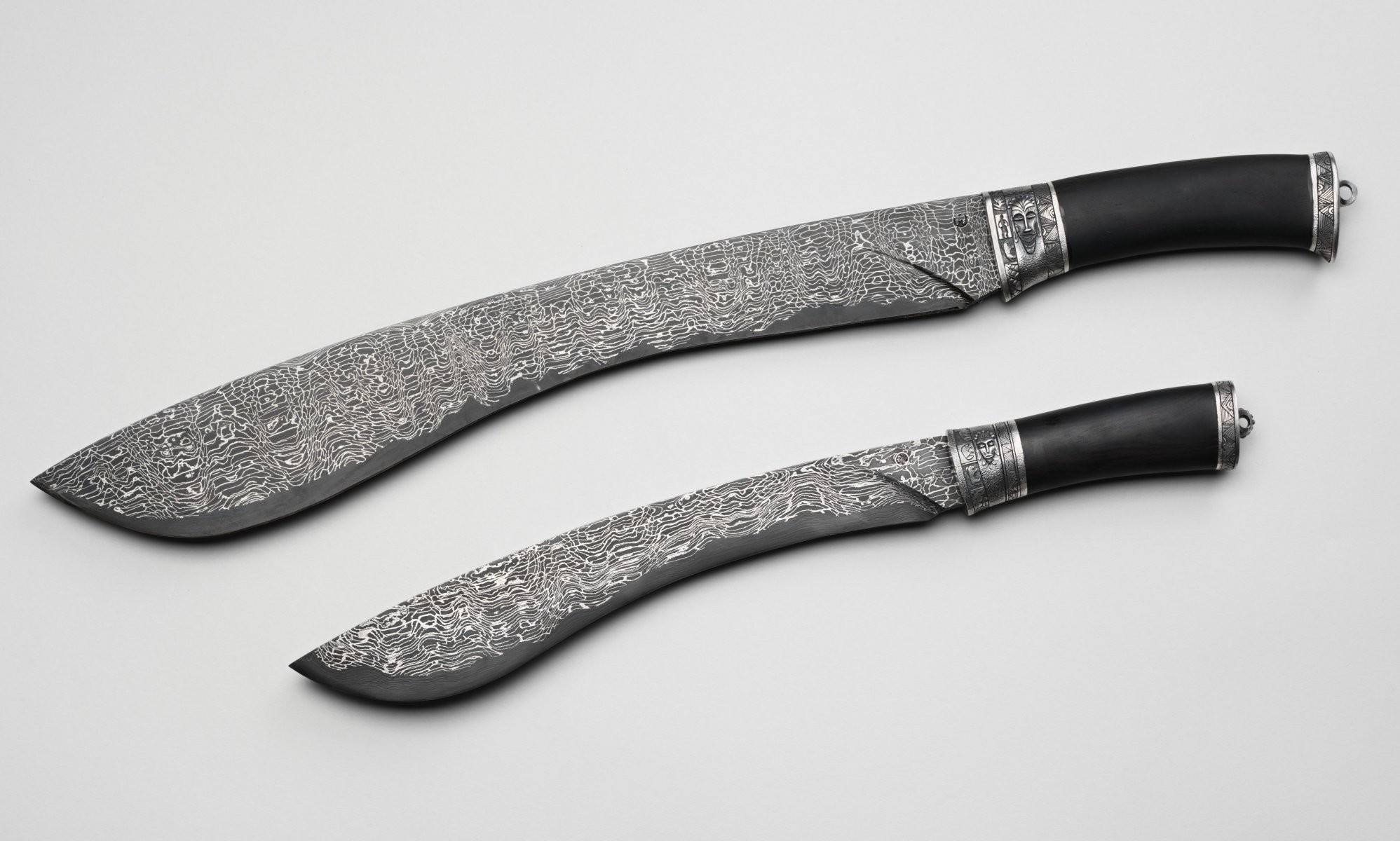 knife machete weapon pattern damascus steel 1997x1200