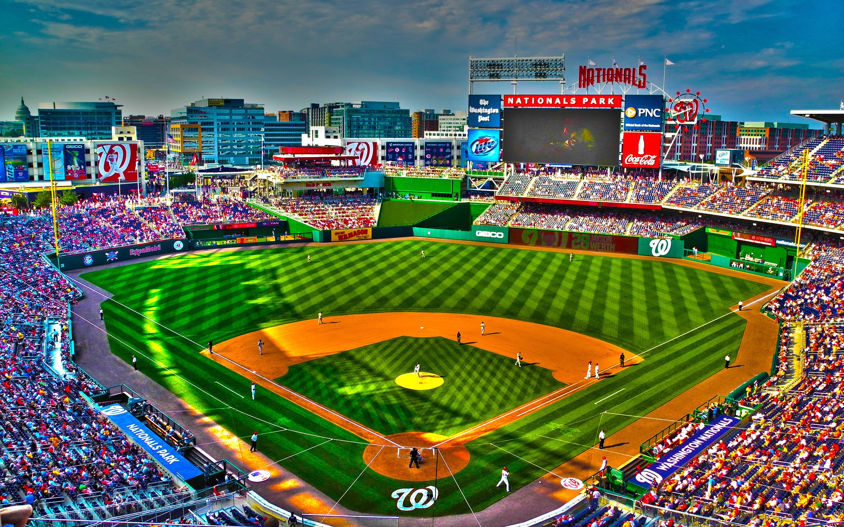 Download A stunning view of a baseball stadium at sunset Wallpaper   Wallpaperscom