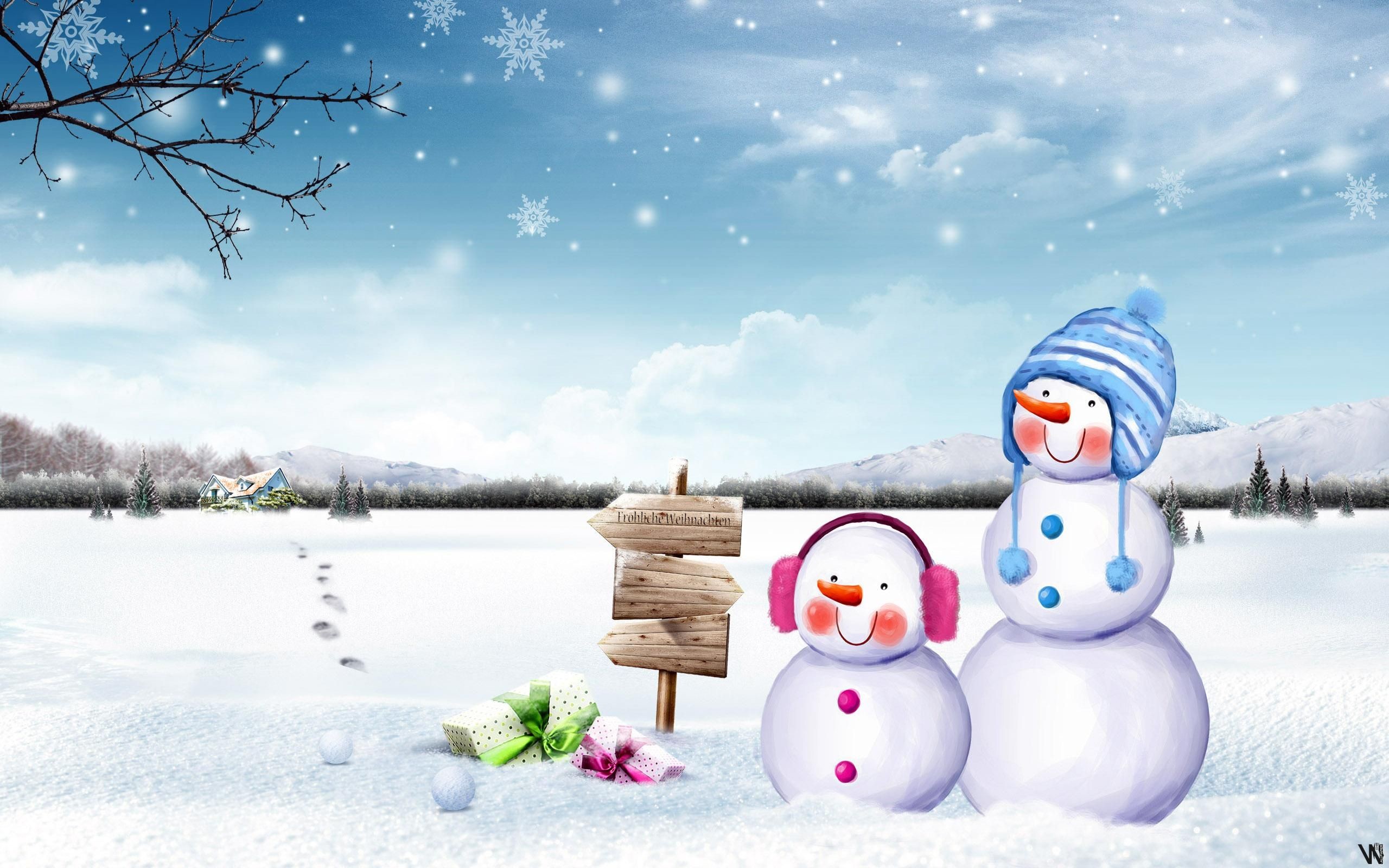 Christmas Snowman Wallpapers on WallpaperDog