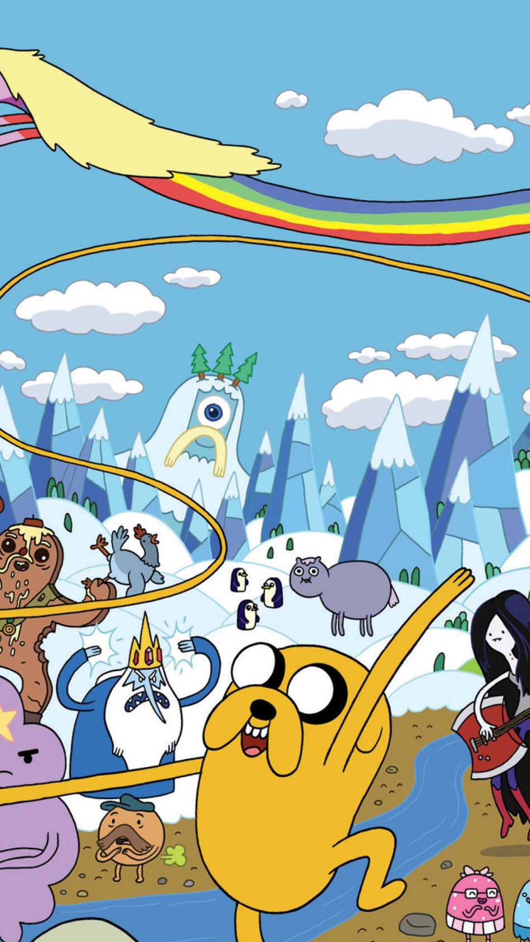 Jake Finn Bonfire Camping Adventure Time 4K Phone iPhone Wallpaper 4470b